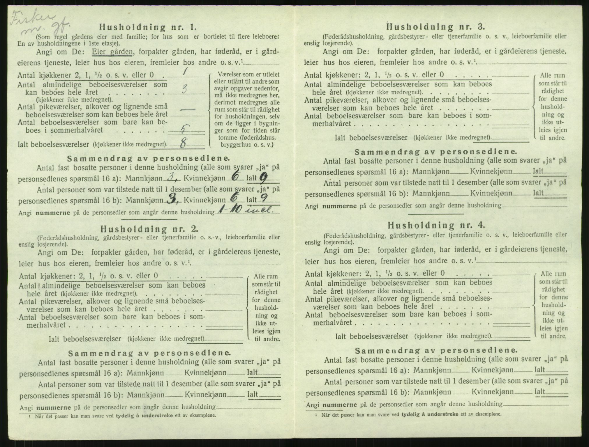 SAT, 1920 census for Aure, 1920, p. 691