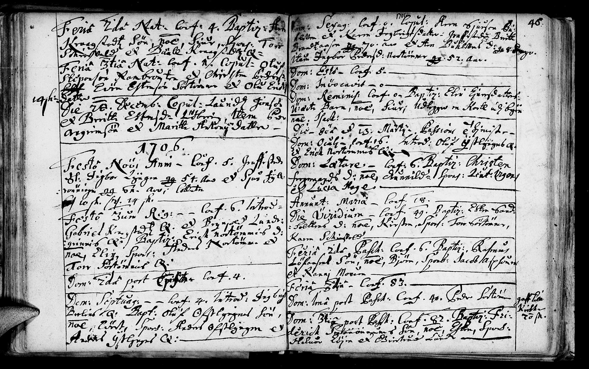 Ministerialprotokoller, klokkerbøker og fødselsregistre - Sør-Trøndelag, SAT/A-1456/692/L1101: Parish register (official) no. 692A01, 1690-1746, p. 46