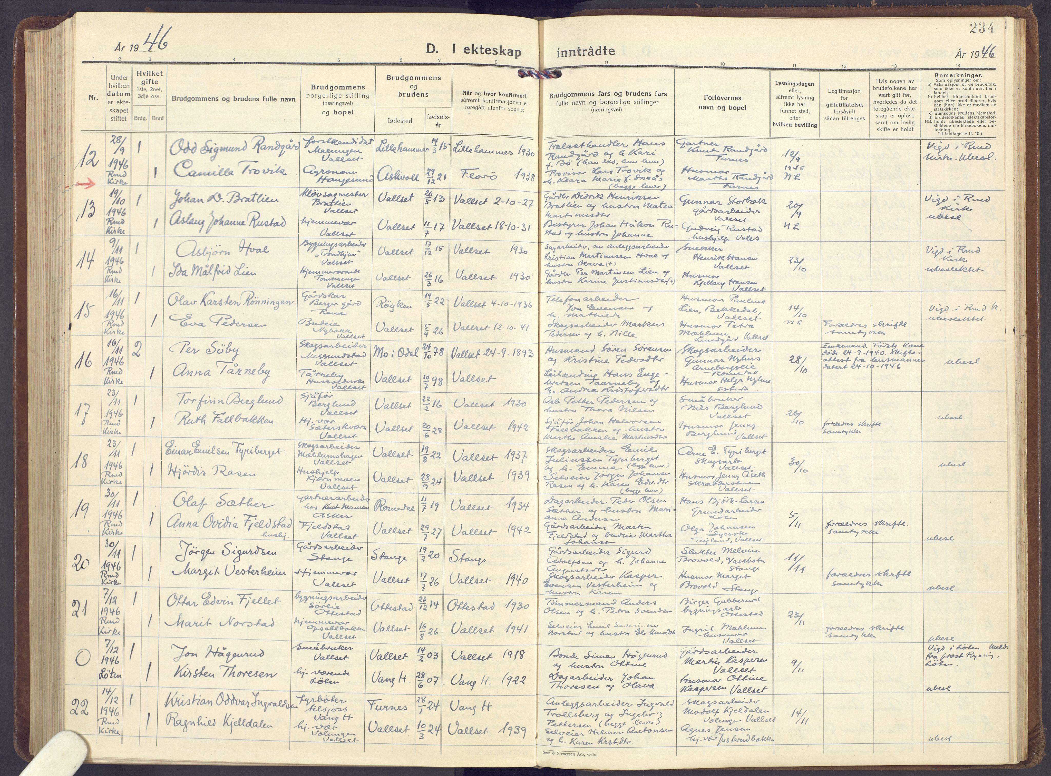 Romedal prestekontor, AV/SAH-PREST-004/K/L0013: Parish register (official) no. 13, 1930-1949, p. 234