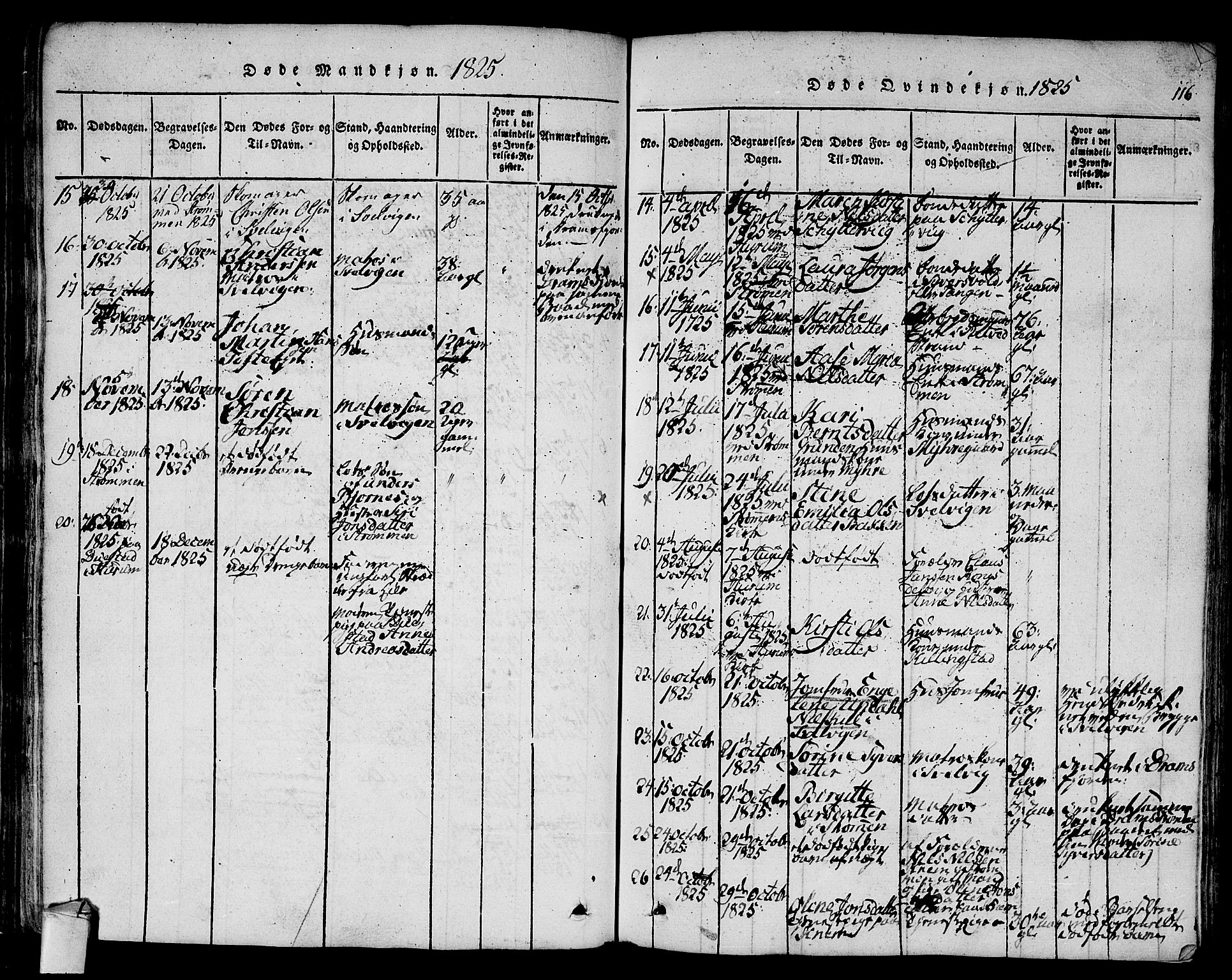 Hurum kirkebøker, AV/SAKO-A-229/F/Fa/L0009: Parish register (official) no. 9, 1816-1826, p. 116