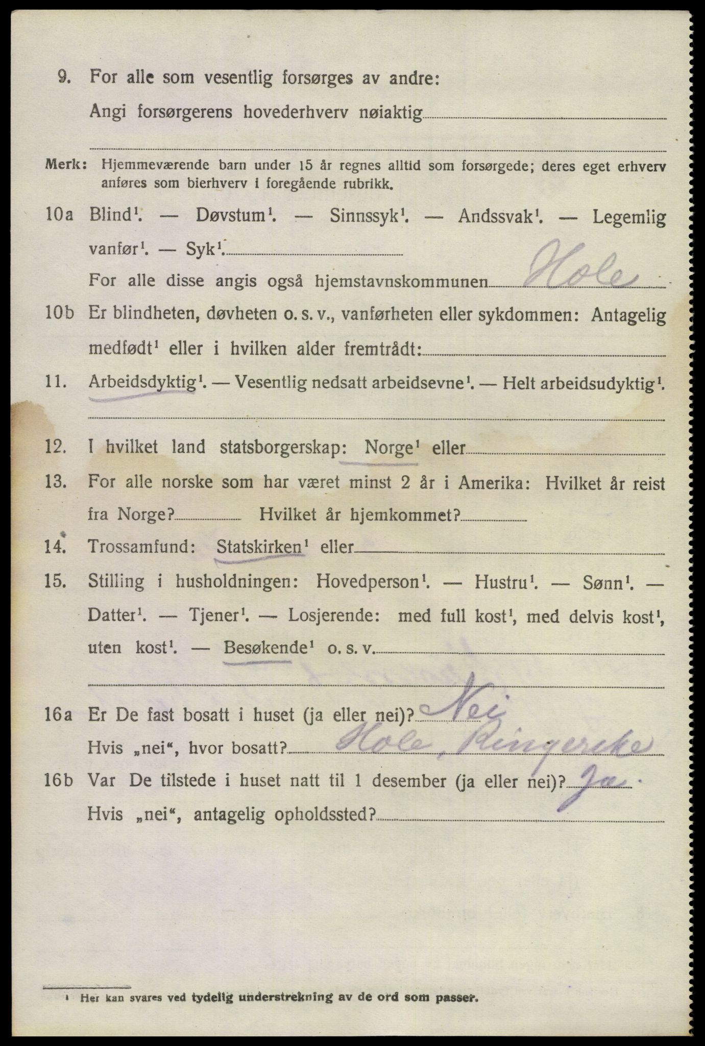 SAKO, 1920 census for Lier, 1920, p. 22599