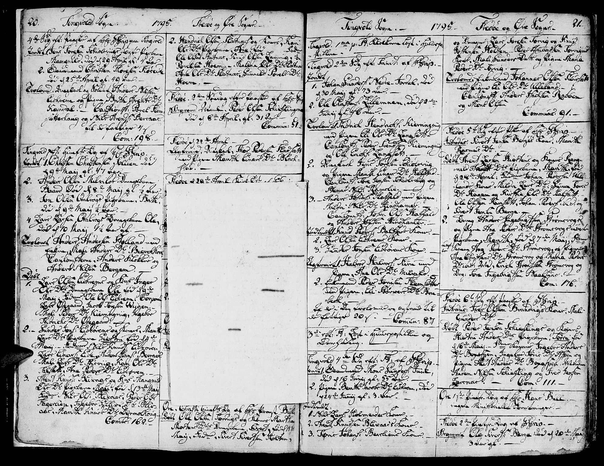 Ministerialprotokoller, klokkerbøker og fødselsregistre - Møre og Romsdal, AV/SAT-A-1454/586/L0981: Parish register (official) no. 586A07, 1794-1819, p. 20-21