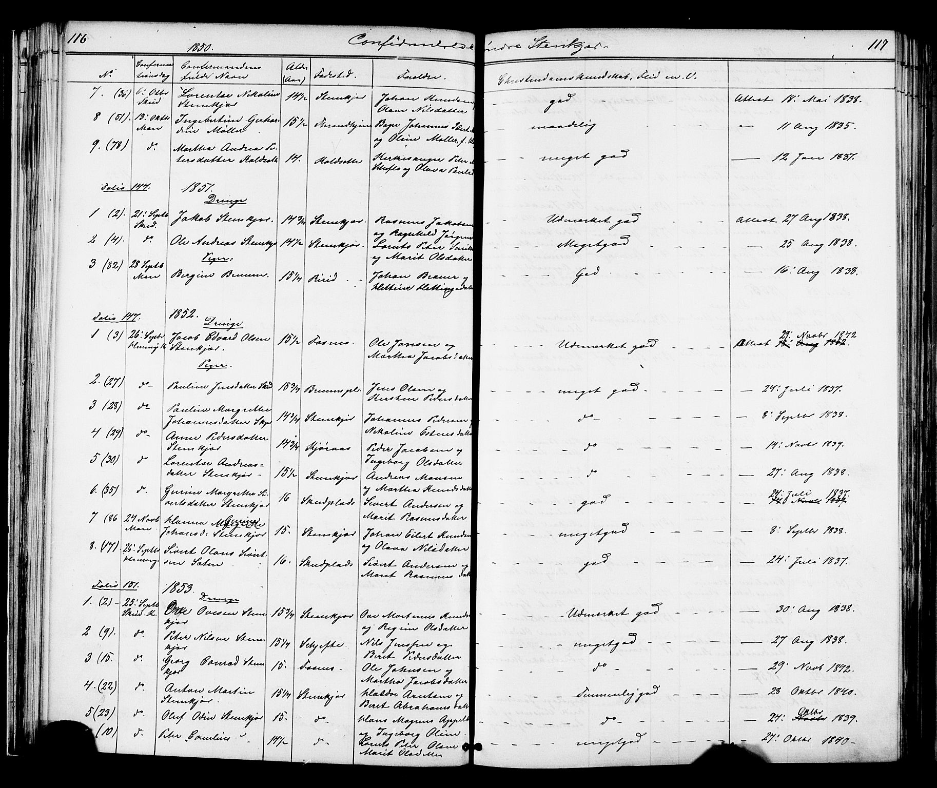Ministerialprotokoller, klokkerbøker og fødselsregistre - Nord-Trøndelag, SAT/A-1458/739/L0367: Parish register (official) no. 739A01 /1, 1838-1868, p. 116-117