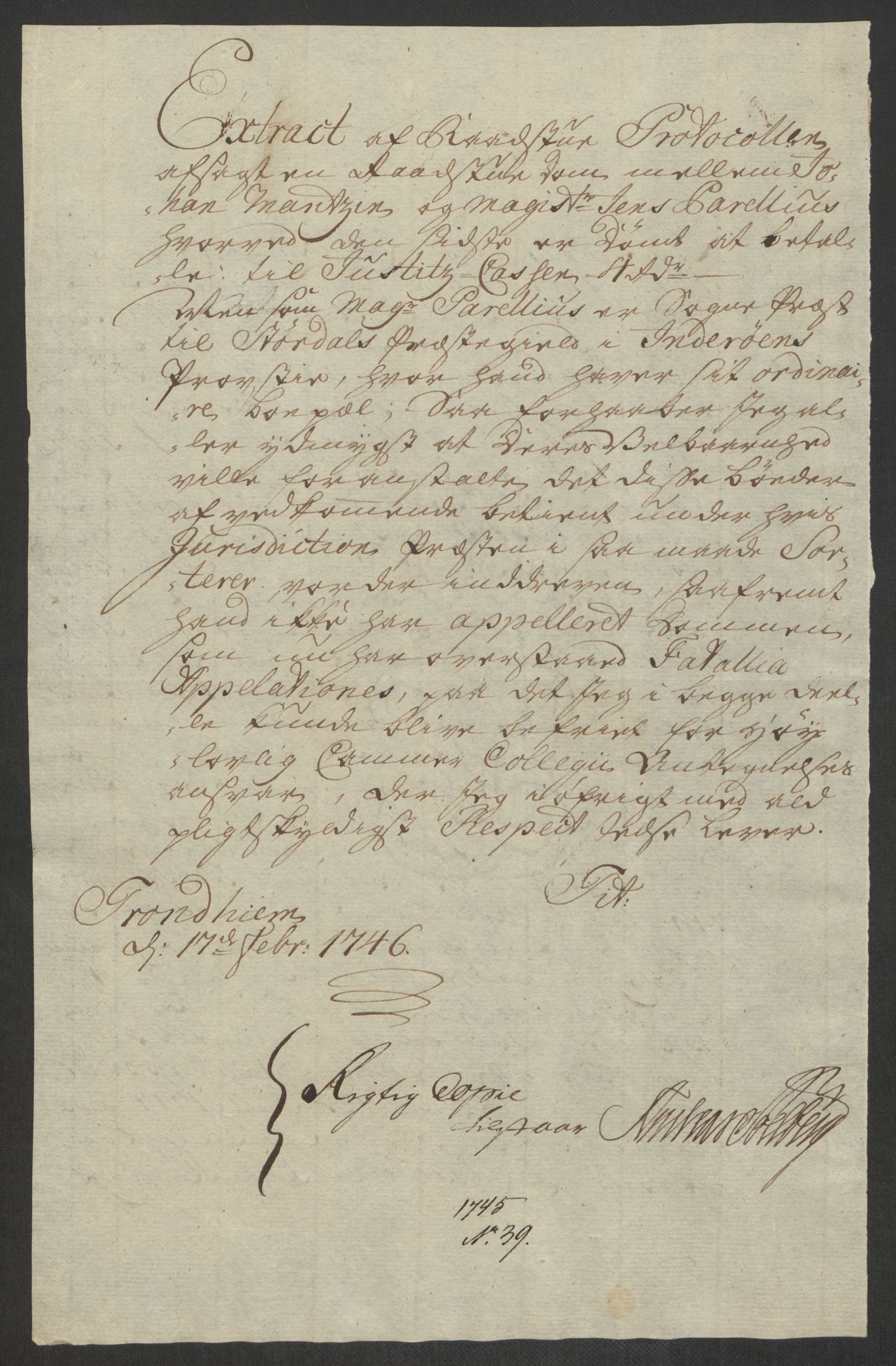 Rentekammeret inntil 1814, Reviderte regnskaper, Byregnskaper, AV/RA-EA-4066/R/Rs/L0541: [S22] Sikt og sakefall, 1743-1746, p. 253