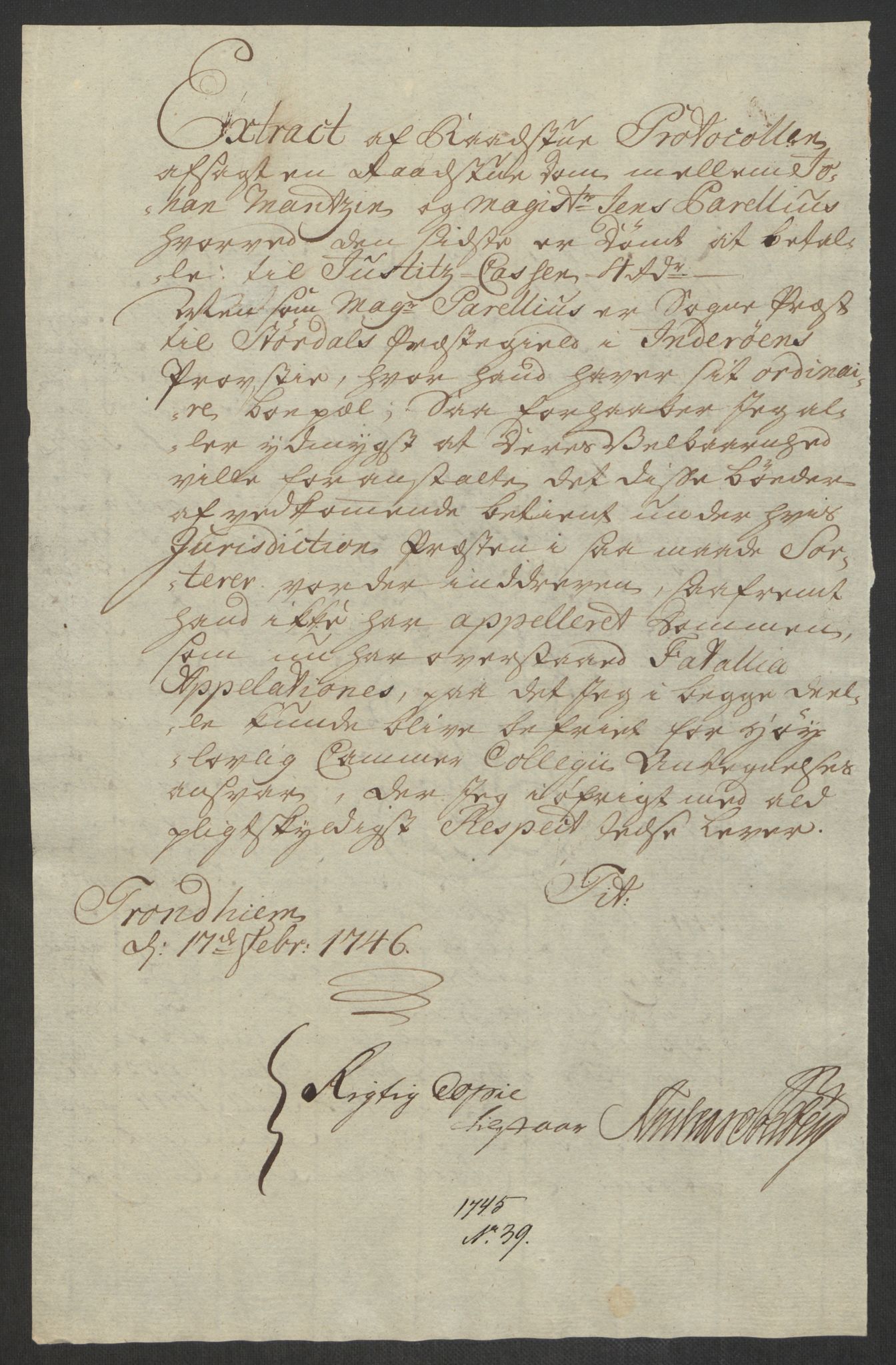 Rentekammeret inntil 1814, Reviderte regnskaper, Byregnskaper, AV/RA-EA-4066/R/Rs/L0541: [S22] Sikt og sakefall, 1743-1746, p. 253