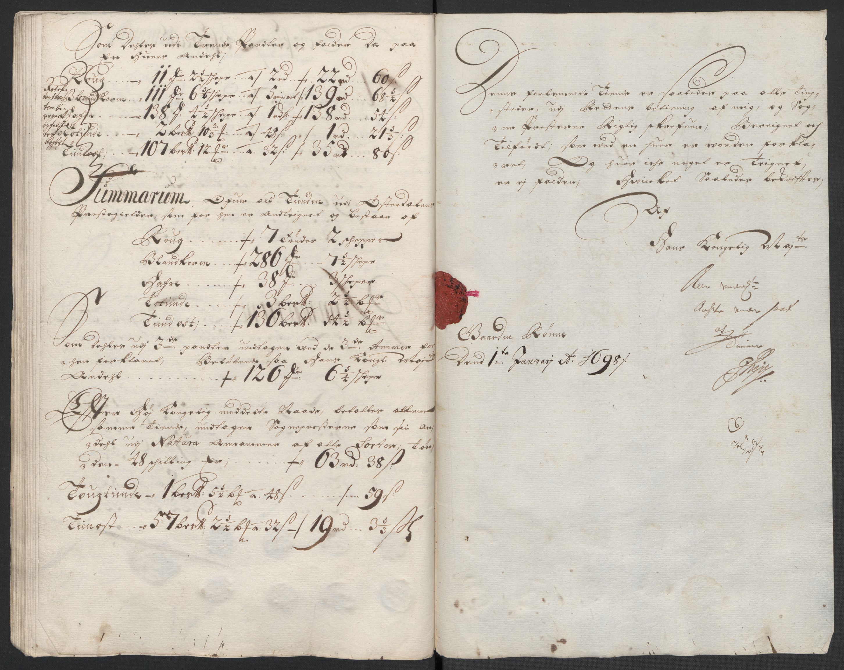Rentekammeret inntil 1814, Reviderte regnskaper, Fogderegnskap, RA/EA-4092/R13/L0835: Fogderegnskap Solør, Odal og Østerdal, 1697, p. 204
