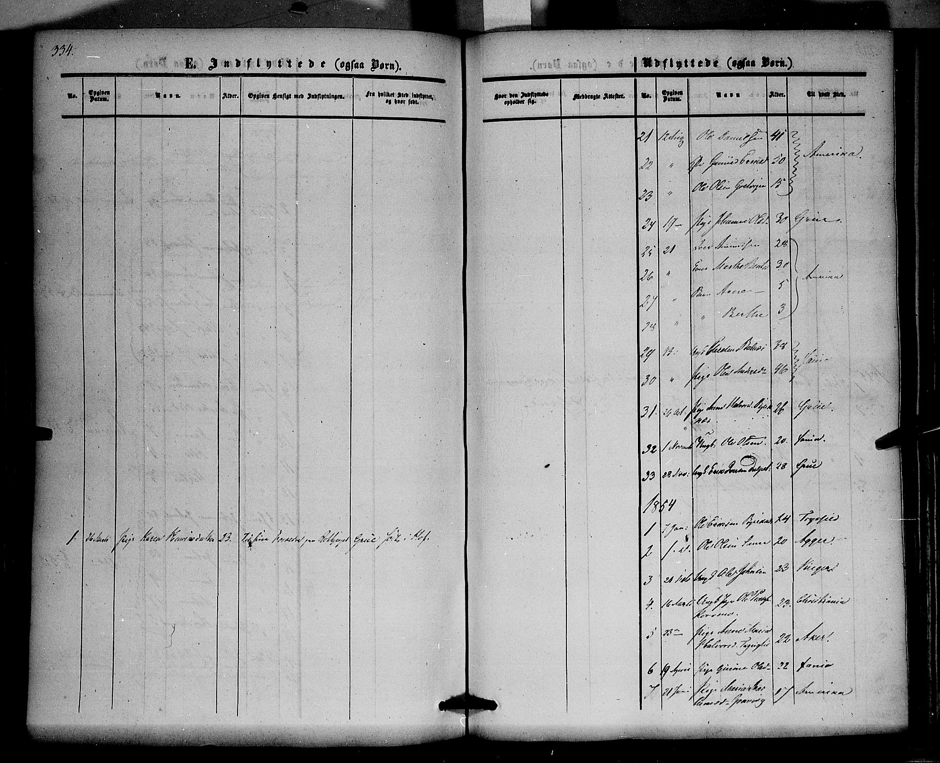 Hof prestekontor, SAH/PREST-038/H/Ha/Haa/L0008: Parish register (official) no. 8, 1849-1861, p. 334