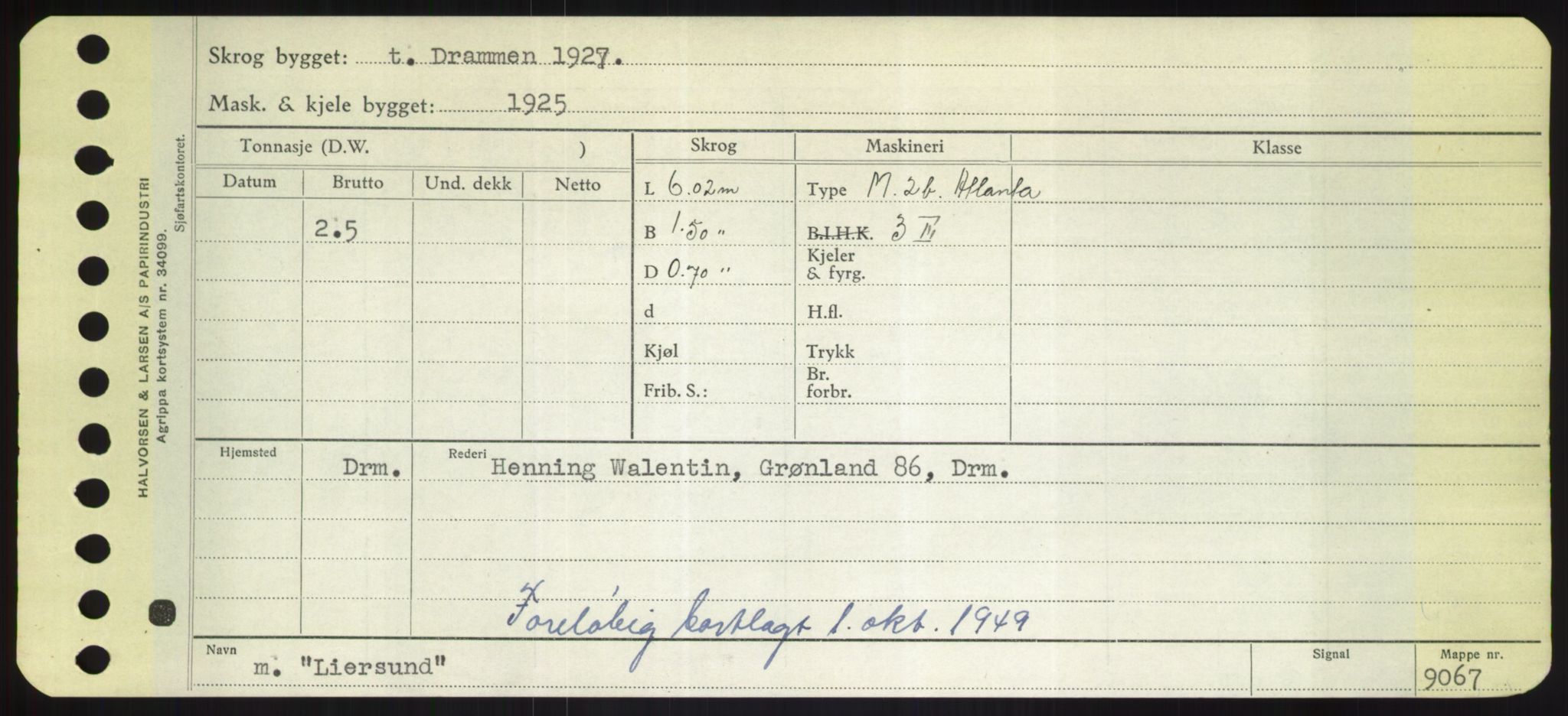 Sjøfartsdirektoratet med forløpere, Skipsmålingen, RA/S-1627/H/Hd/L0023: Fartøy, Lia-Løv, p. 35