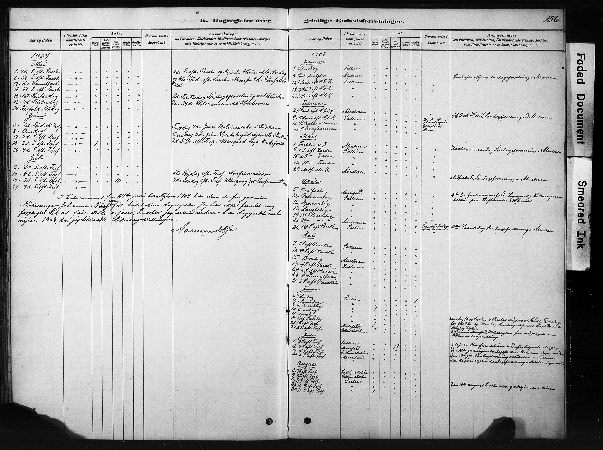 Sollia prestekontor, AV/SAH-PREST-050/H/Ha/Hab/L0002: Parish register (copy) no. 2, 1880-1933, p. 156