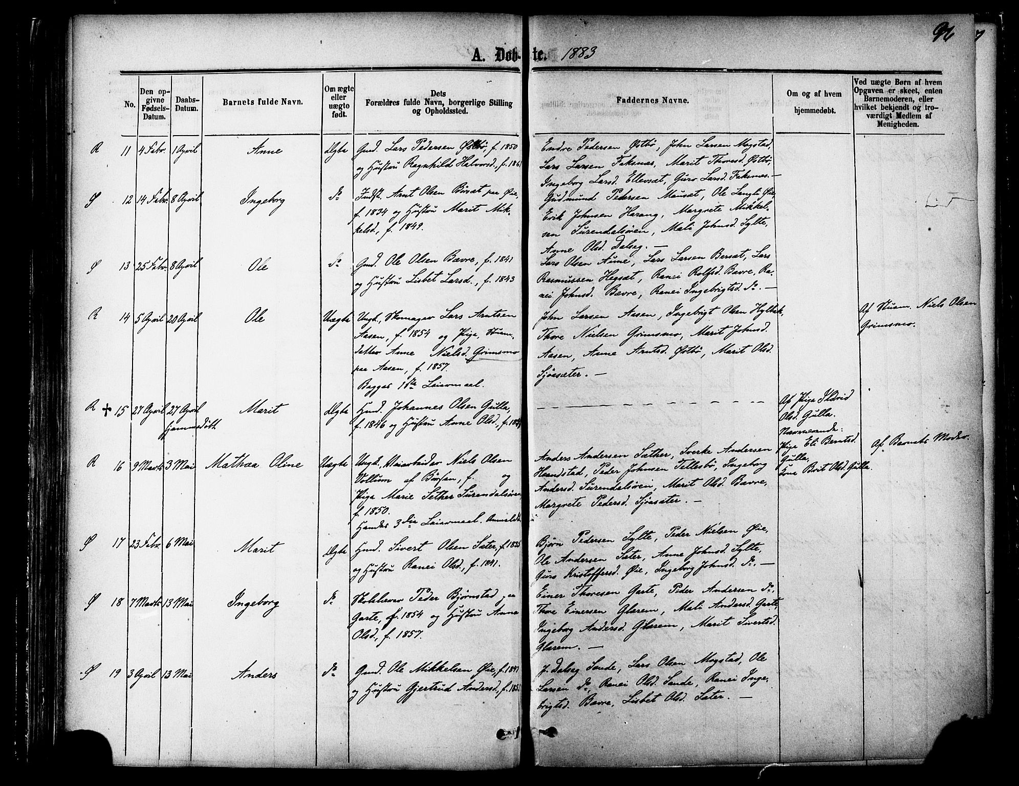 Ministerialprotokoller, klokkerbøker og fødselsregistre - Møre og Romsdal, SAT/A-1454/595/L1046: Parish register (official) no. 595A08, 1874-1884, p. 96