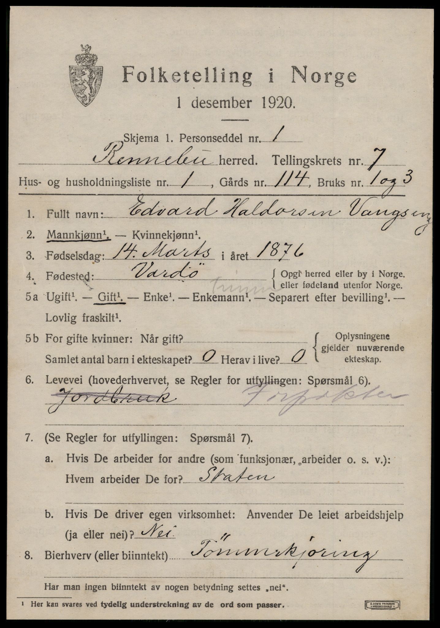 SAT, 1920 census for Rennebu, 1920, p. 4928