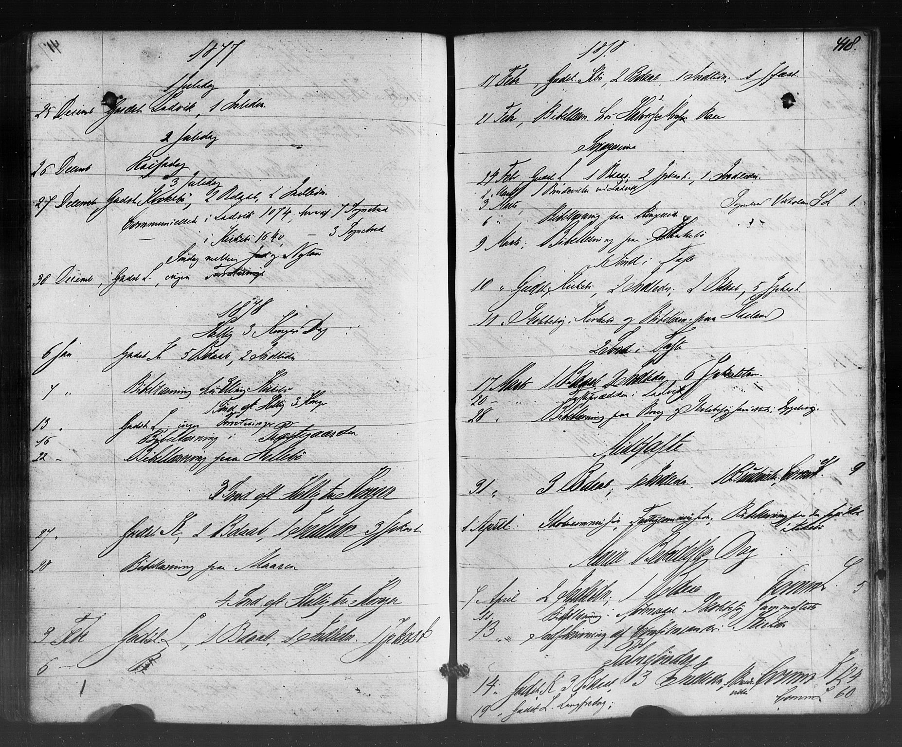 Lavik sokneprestembete, SAB/A-80901: Parish register (official) no. A 4, 1864-1881, p. 418