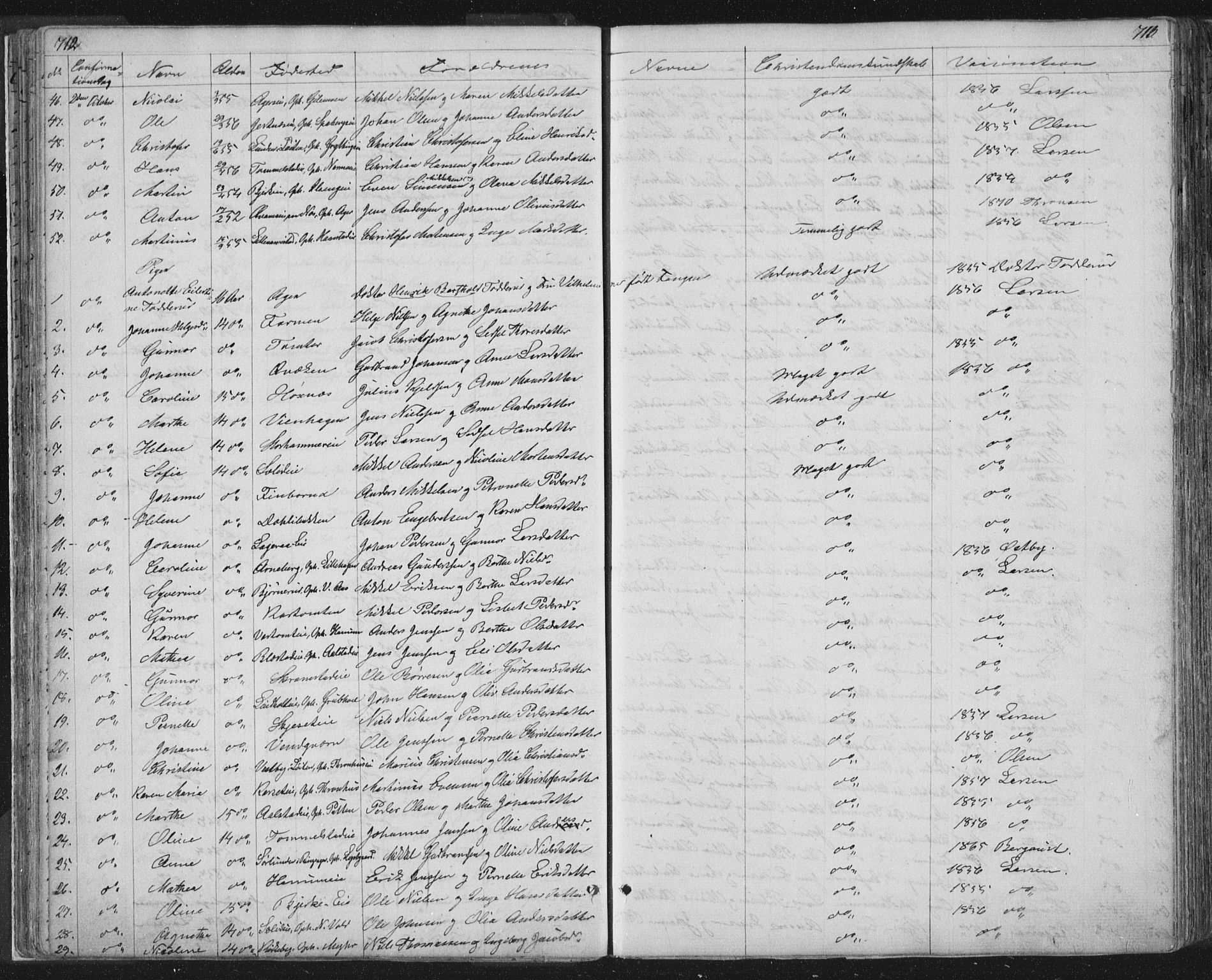 Vang prestekontor, Hedmark, AV/SAH-PREST-008/H/Ha/Hab/L0010B: Parish register (copy) no. 10b, 1854-1896, p. 712-713