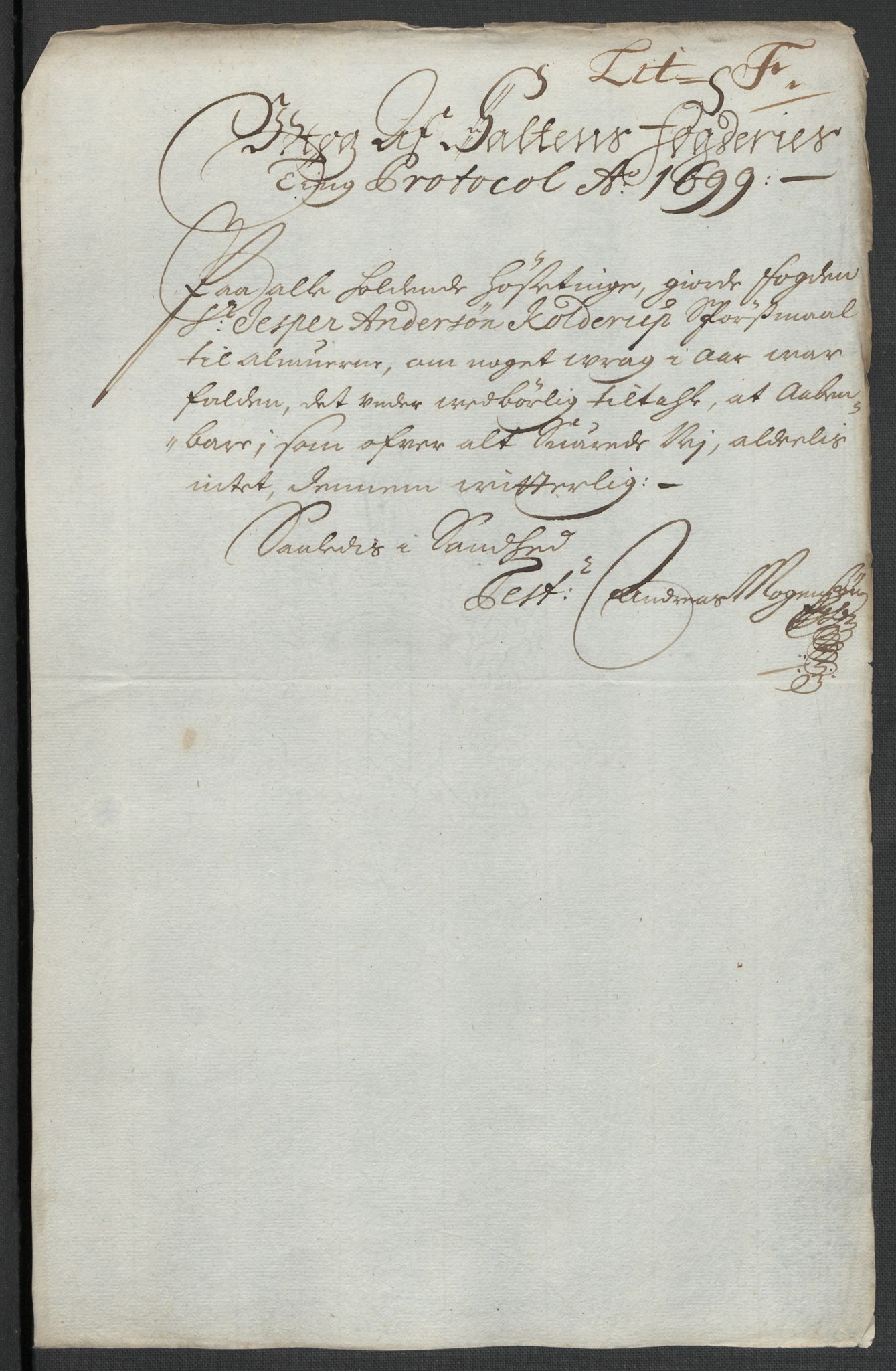 Rentekammeret inntil 1814, Reviderte regnskaper, Fogderegnskap, AV/RA-EA-4092/R66/L4579: Fogderegnskap Salten, 1697-1700, p. 277