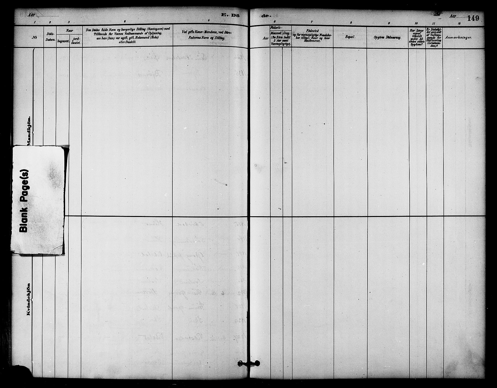 Ministerialprotokoller, klokkerbøker og fødselsregistre - Nord-Trøndelag, AV/SAT-A-1458/764/L0555: Parish register (official) no. 764A10, 1881-1896, p. 149