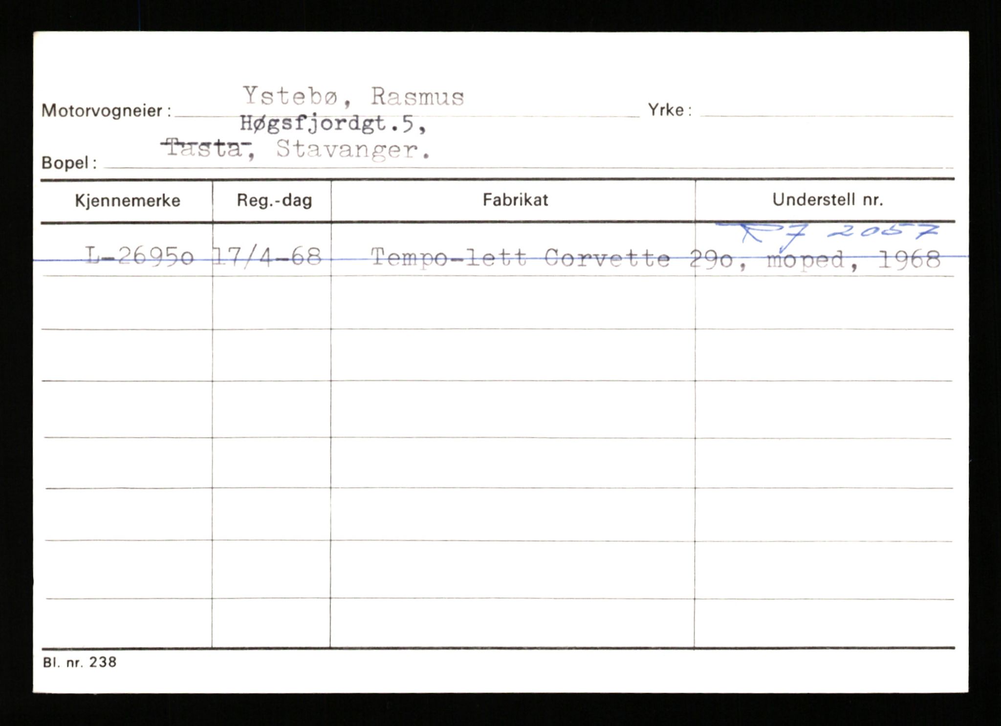 Stavanger trafikkstasjon, AV/SAST-A-101942/0/H/L0043: Viste - Øksendal, 1930-1971, p. 1571