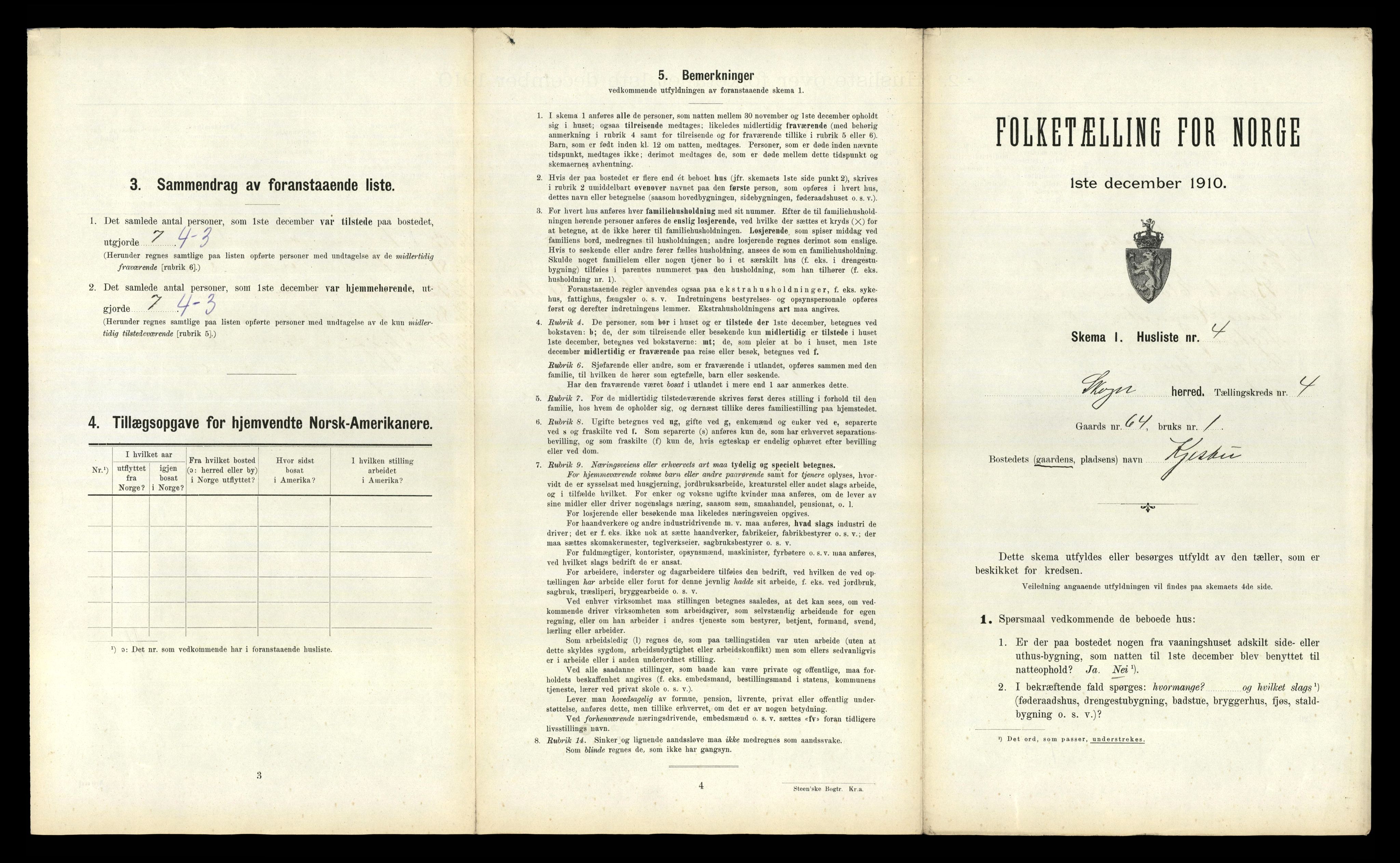 RA, 1910 census for Skogn, 1910, p. 762