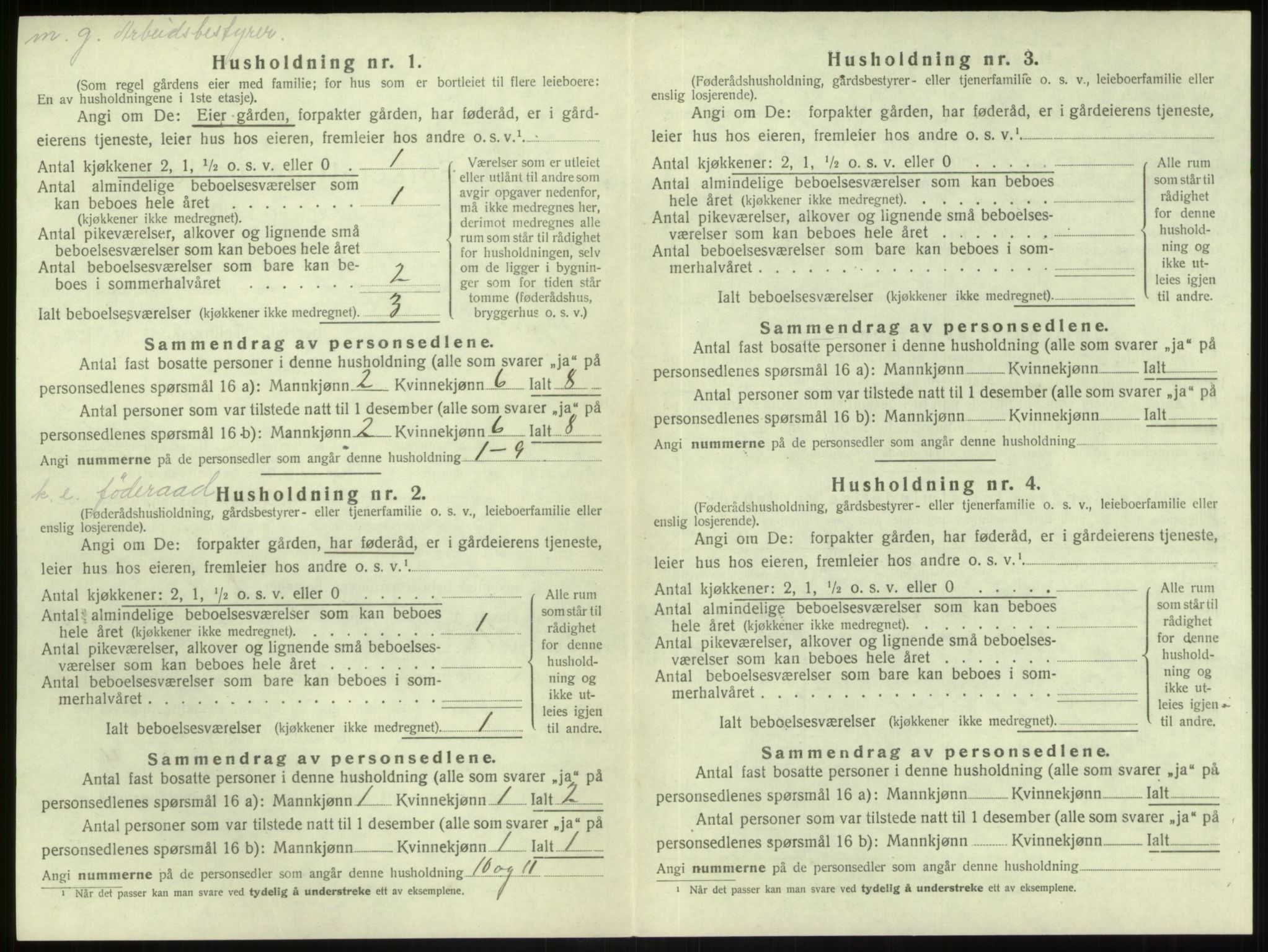 SAB, 1920 census for Gulen, 1920, p. 512