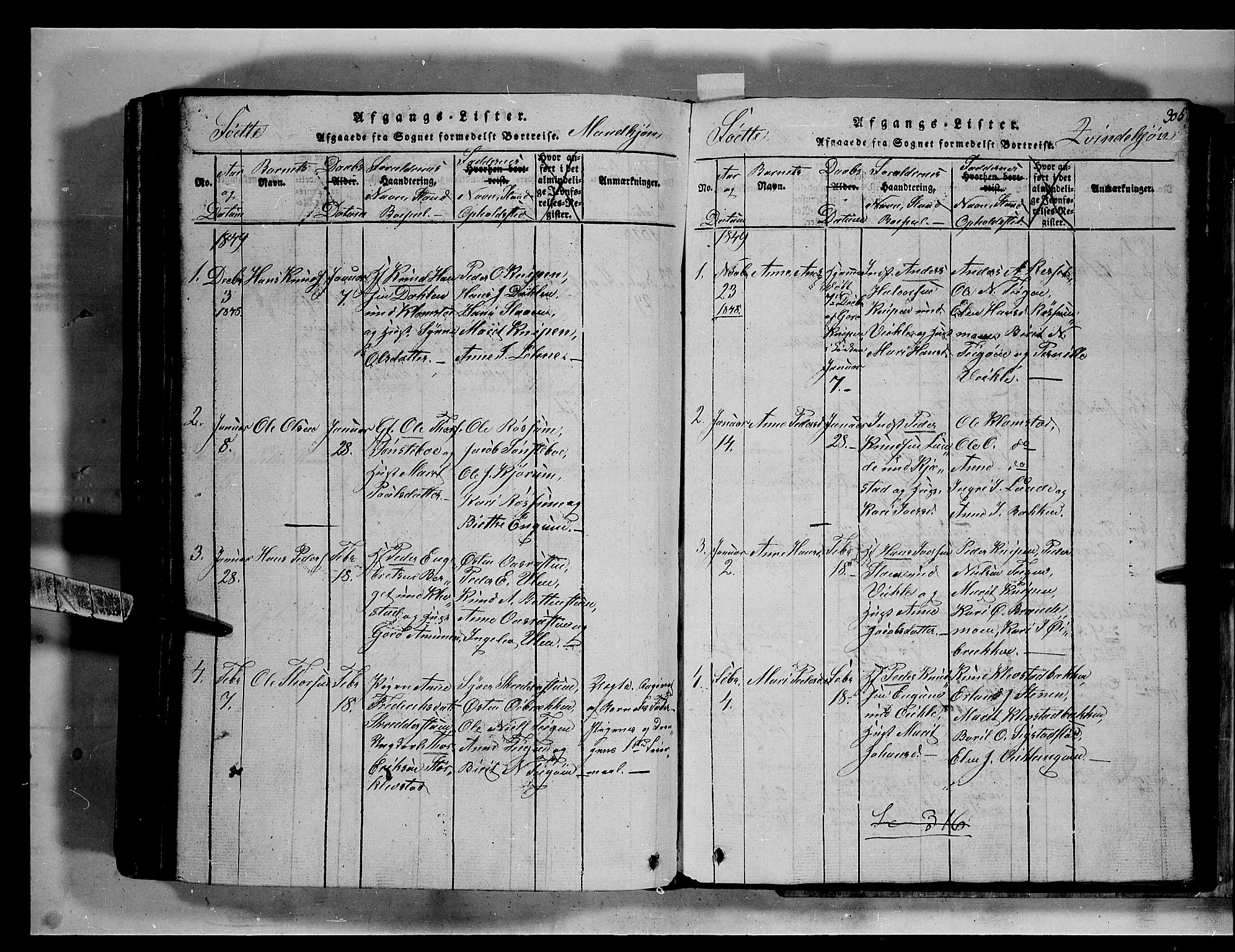 Fron prestekontor, SAH/PREST-078/H/Ha/Hab/L0002: Parish register (copy) no. 2, 1816-1850, p. 305