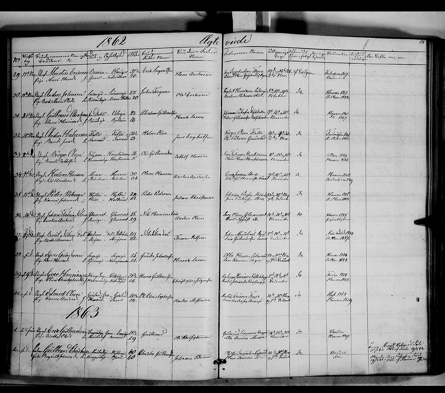 Jevnaker prestekontor, SAH/PREST-116/H/Ha/Haa/L0007: Parish register (official) no. 7, 1858-1876, p. 178