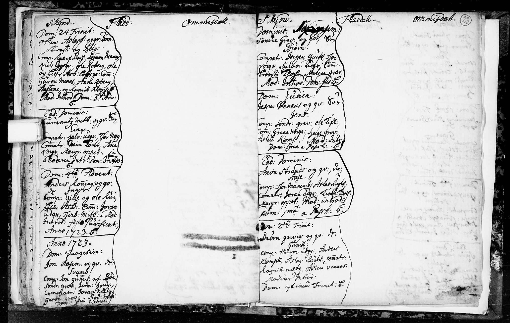 Seljord kirkebøker, SAKO/A-20/F/Fa/L0003: Parish register (official) no. I 3, 1714-1725, p. 23