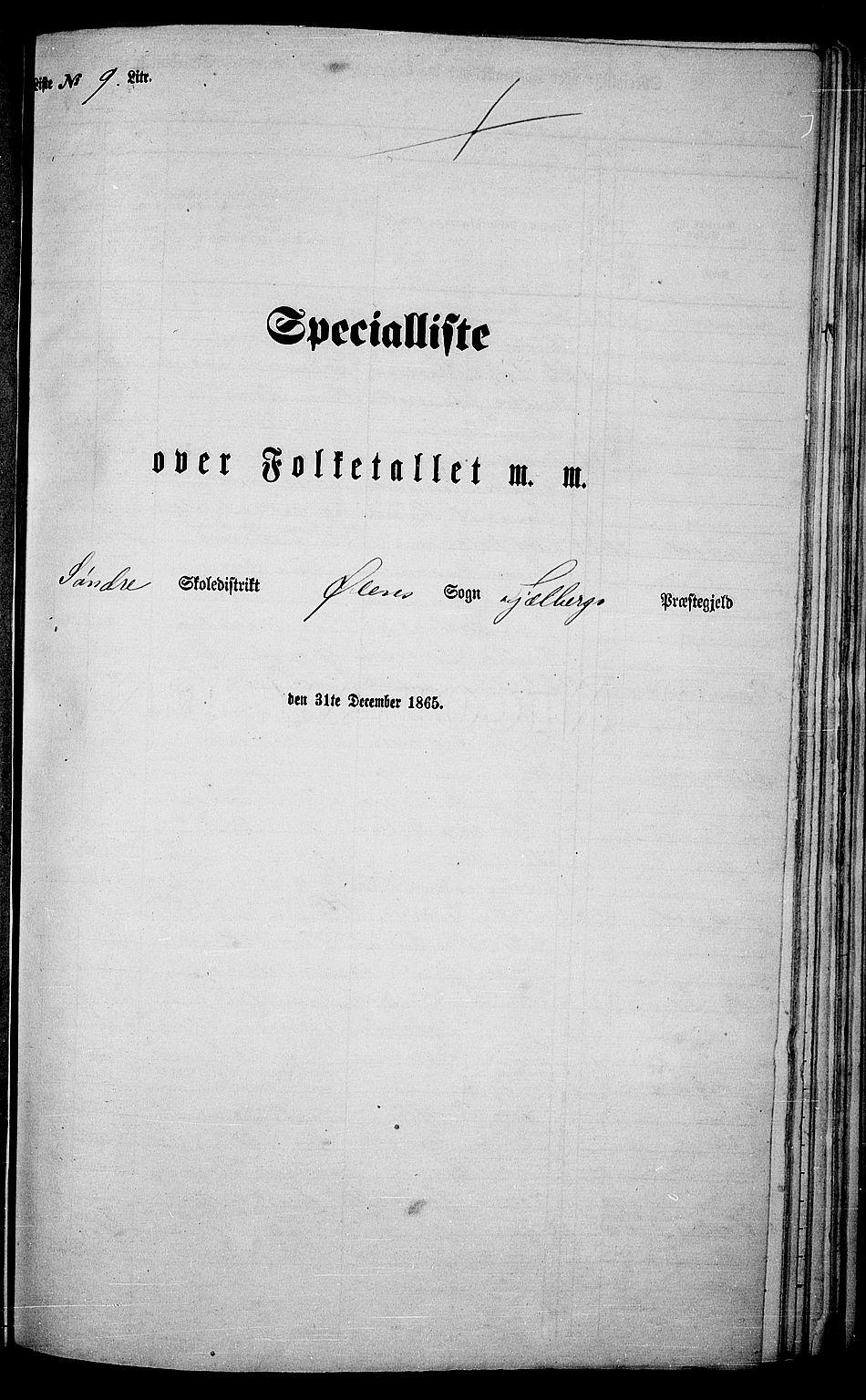 RA, 1865 census for Fjelberg, 1865, p. 126