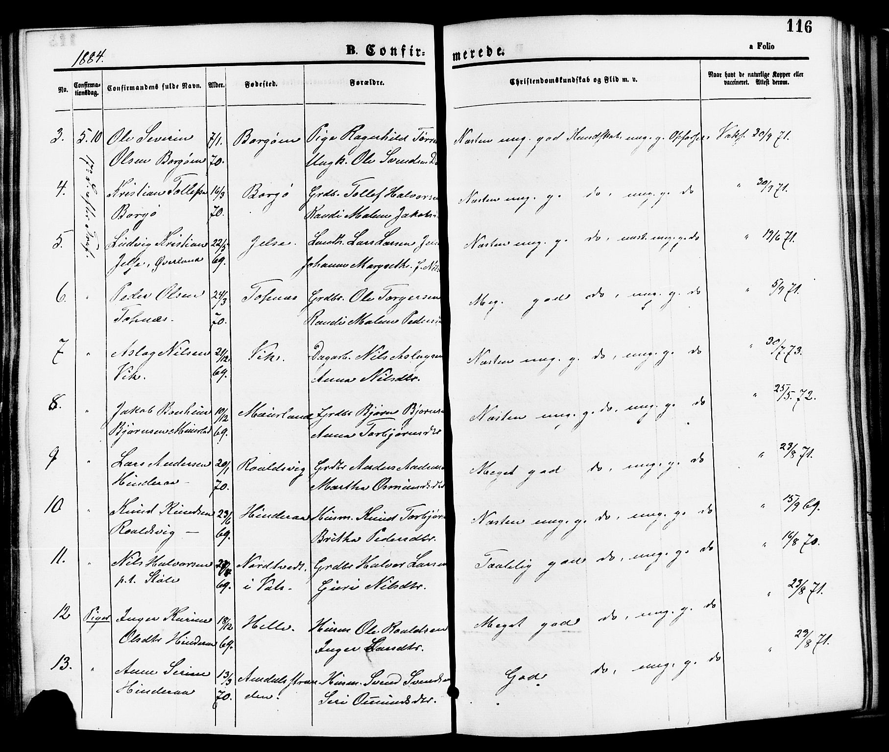 Nedstrand sokneprestkontor, AV/SAST-A-101841/01/IV: Parish register (official) no. A 11, 1877-1887, p. 116