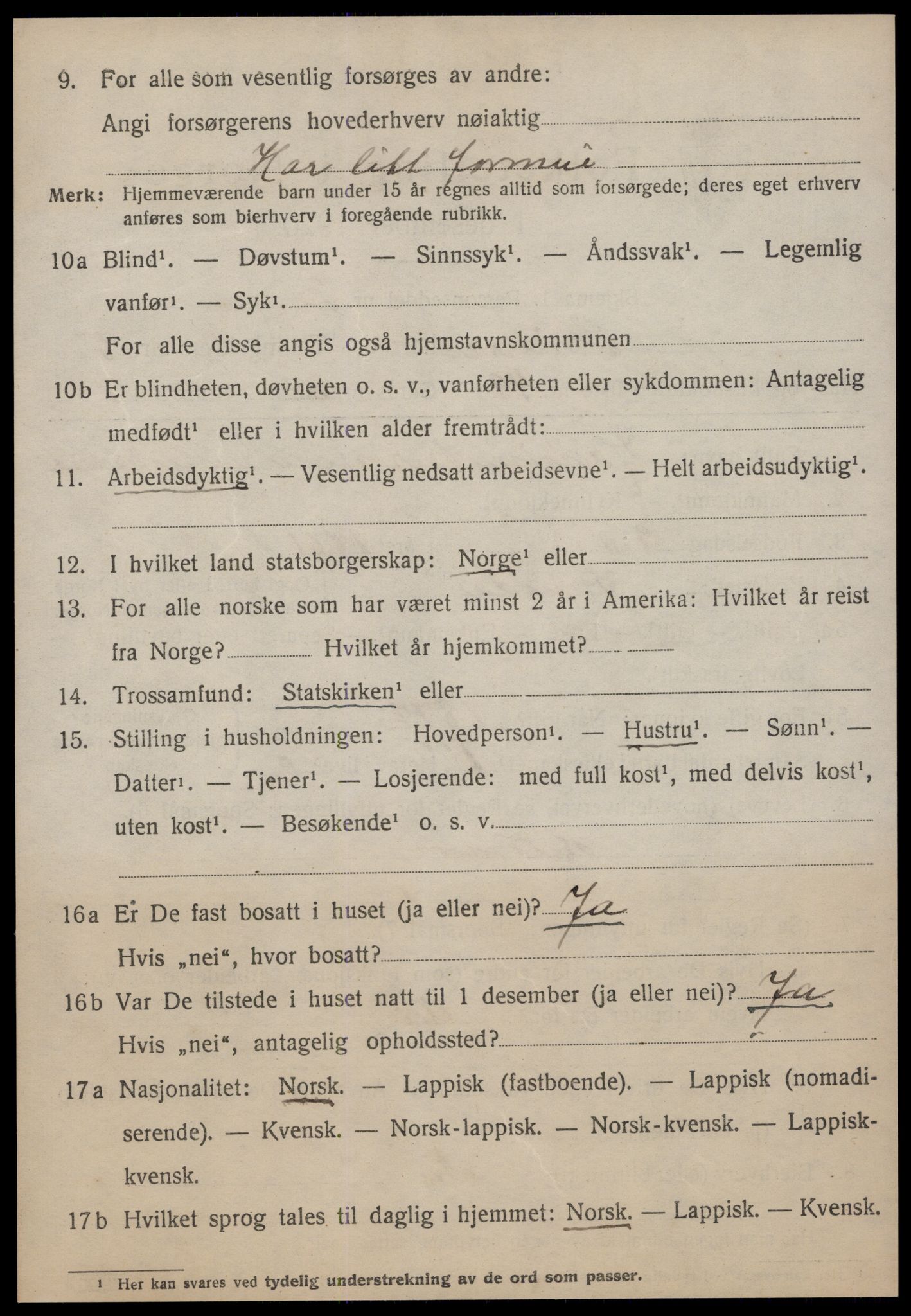 SAT, 1920 census for Strinda, 1920, p. 14439