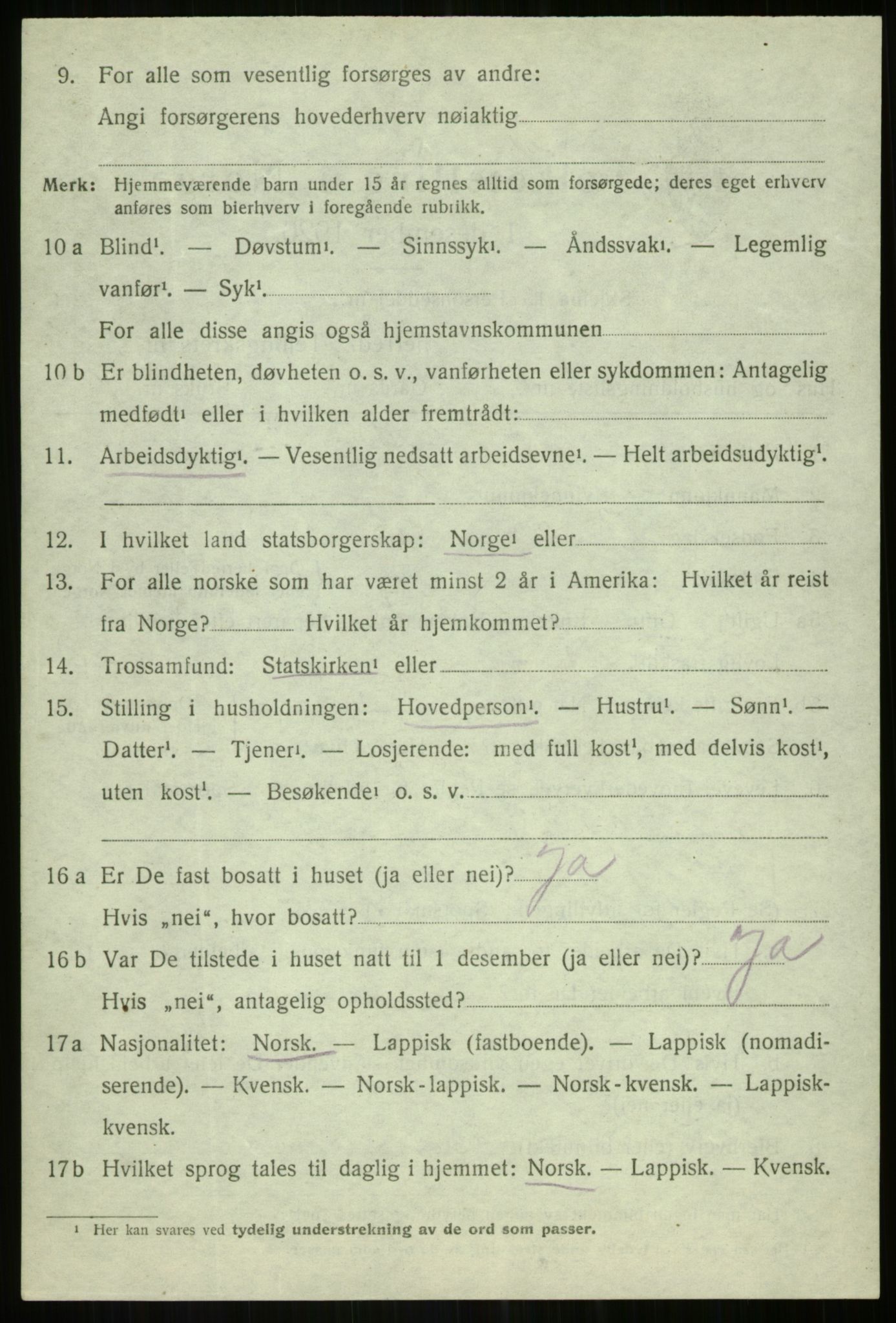 SATØ, 1920 census for Lenvik, 1920, p. 2659