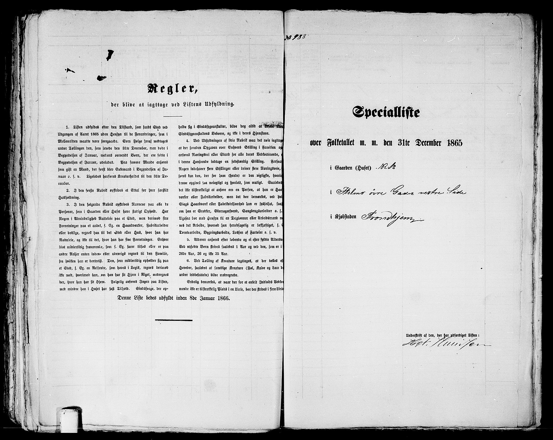 RA, 1865 census for Trondheim, 1865, p. 2055