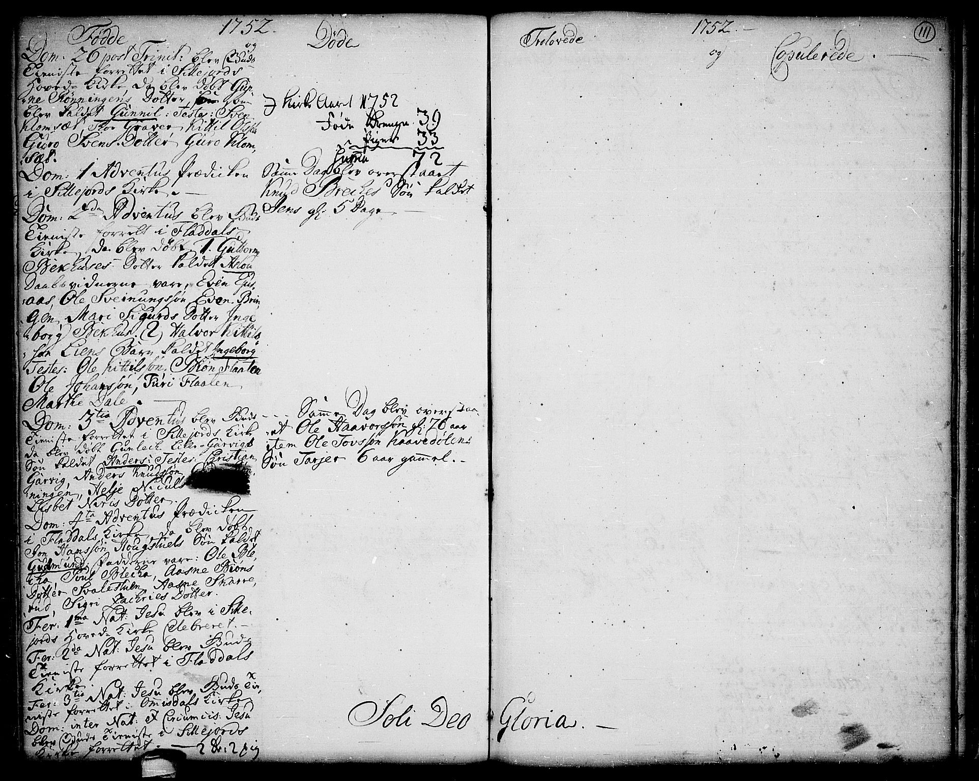 Seljord kirkebøker, SAKO/A-20/F/Fa/L0006: Parish register (official) no. I 6, 1744-1755, p. 111