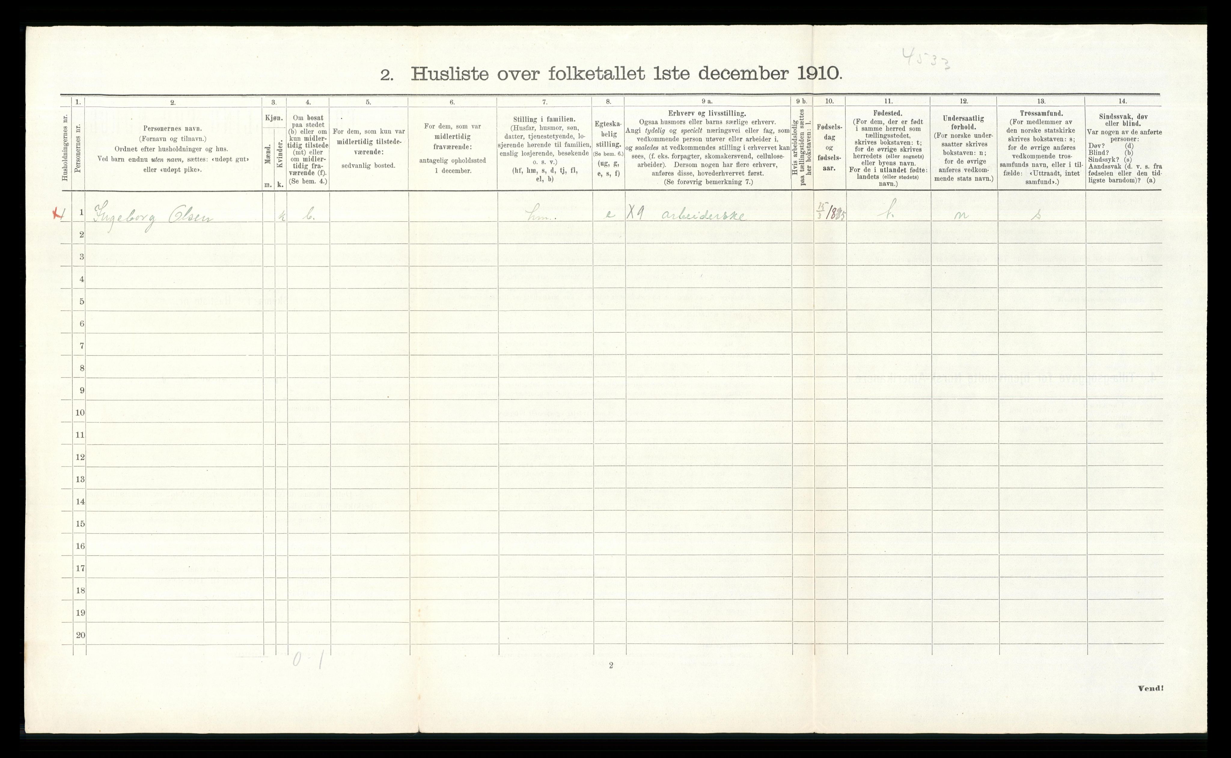 RA, 1910 census for Øvre Eiker, 1910, p. 2446