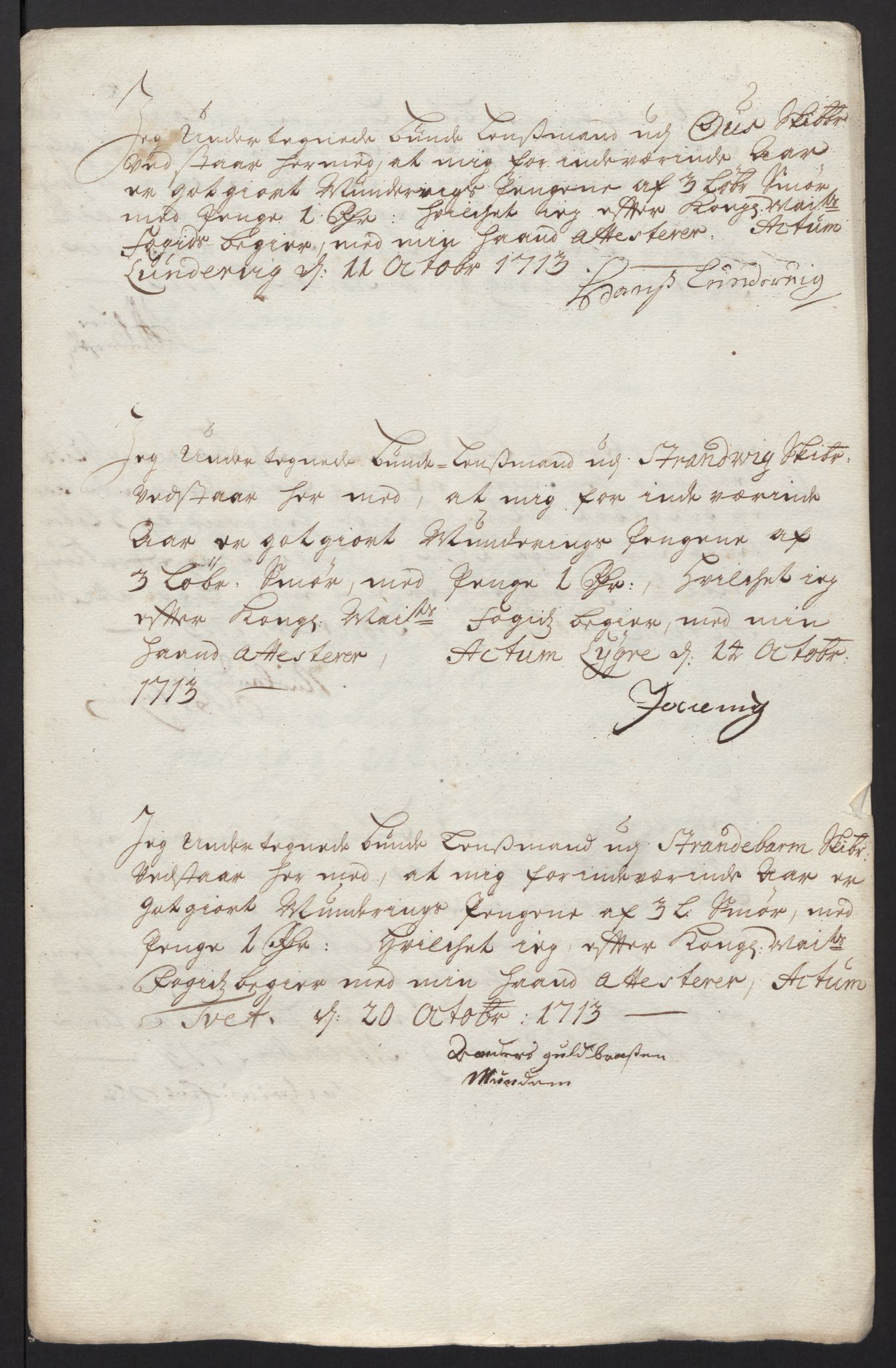 Rentekammeret inntil 1814, Reviderte regnskaper, Fogderegnskap, RA/EA-4092/R48/L2989: Fogderegnskap Sunnhordland og Hardanger, 1713, p. 369
