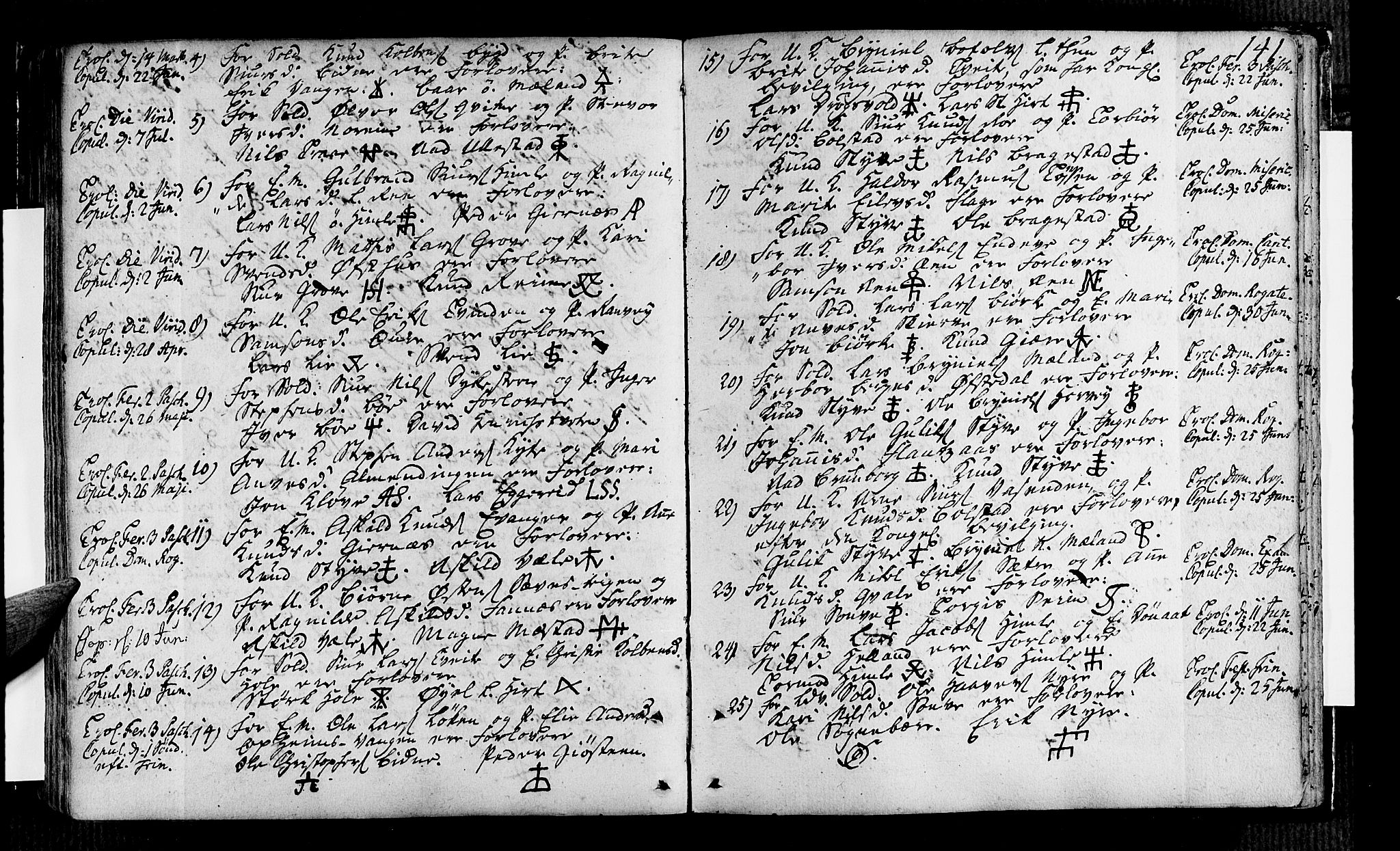 Voss sokneprestembete, AV/SAB-A-79001/H/Haa: Parish register (official) no. A 7, 1731-1773, p. 141