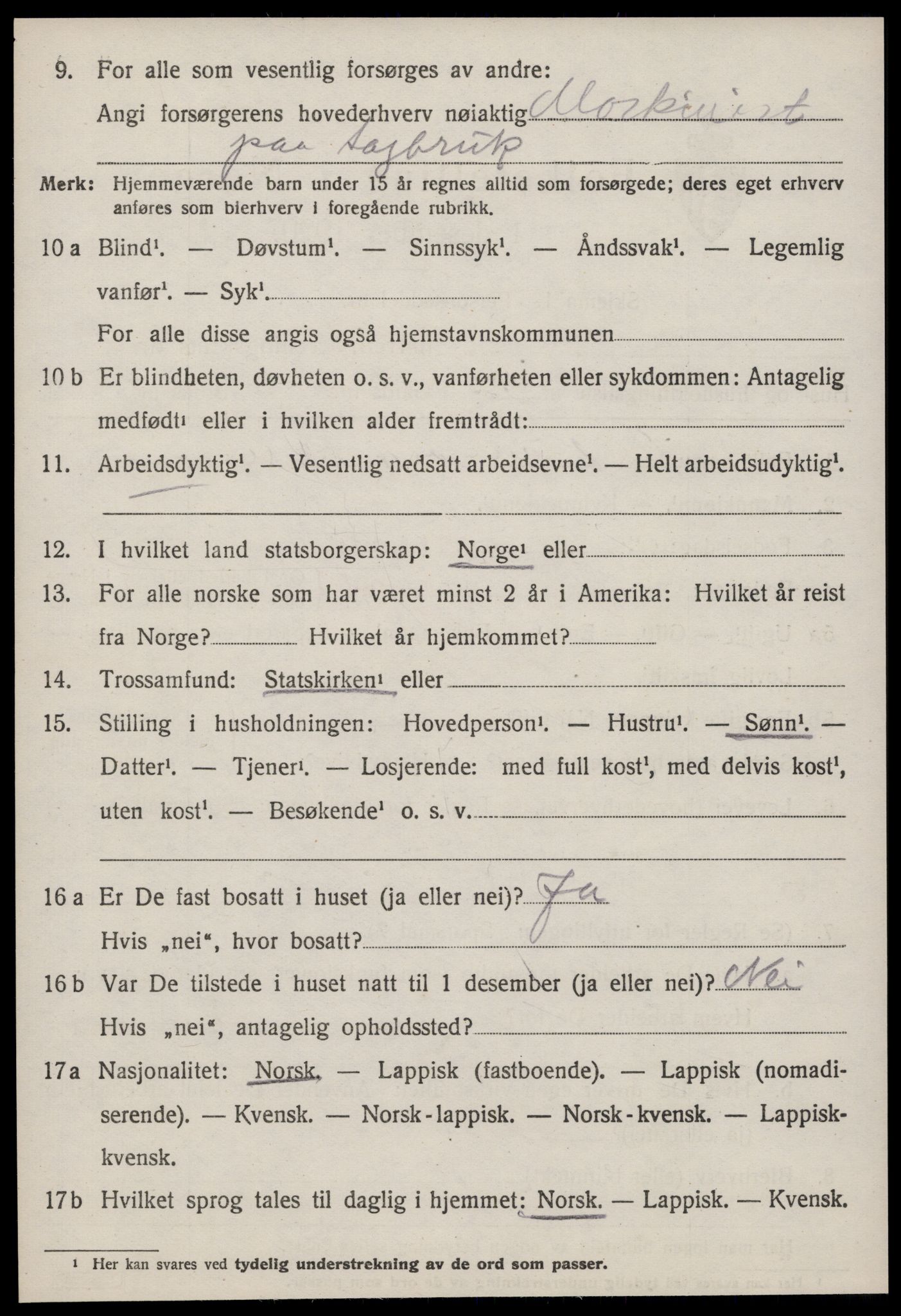 SAT, 1920 census for Geitastrand, 1920, p. 812