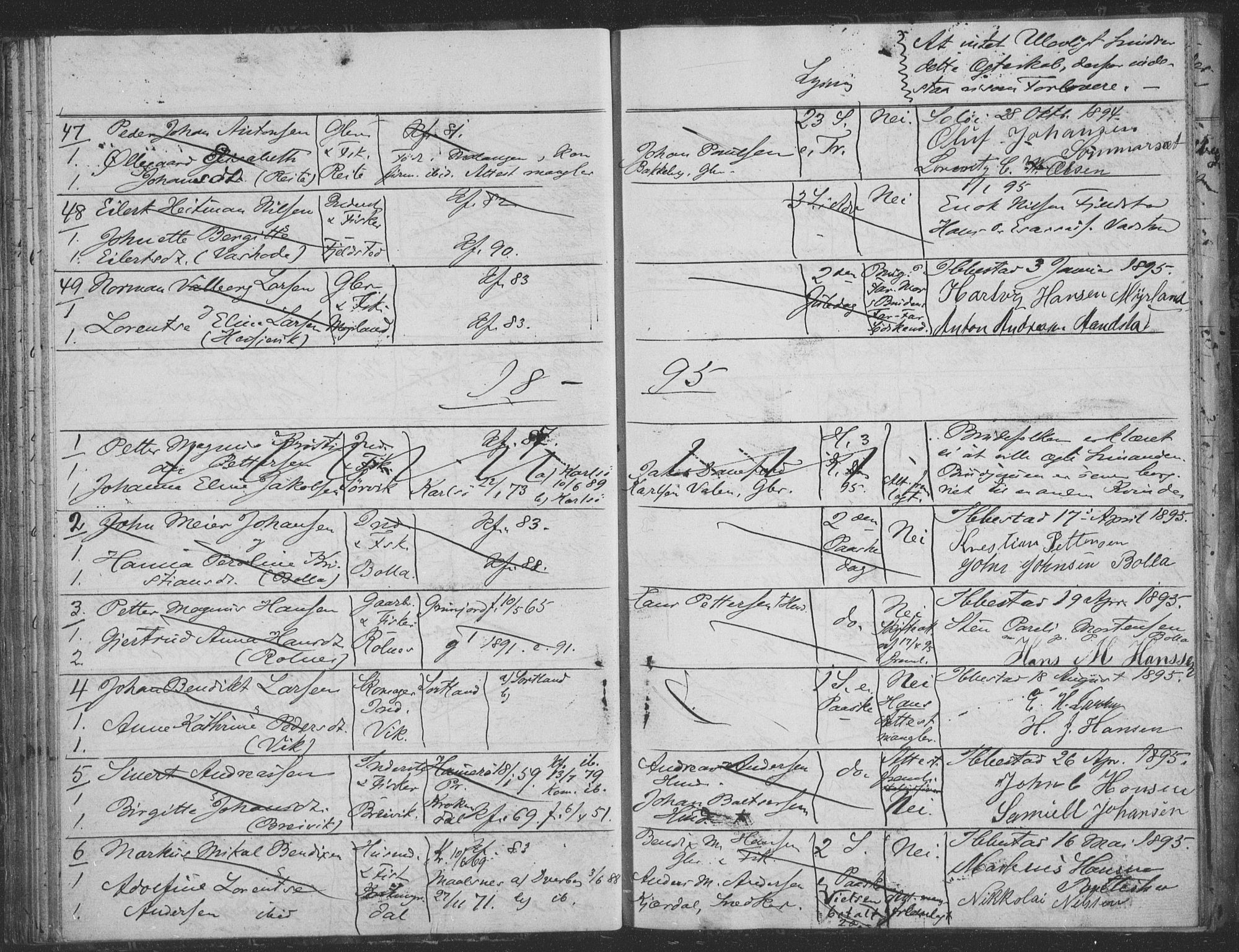 Ibestad sokneprestembete, AV/SATØ-S-0077/I/Ie/L0066: Banns register no. 66, 1888-1904