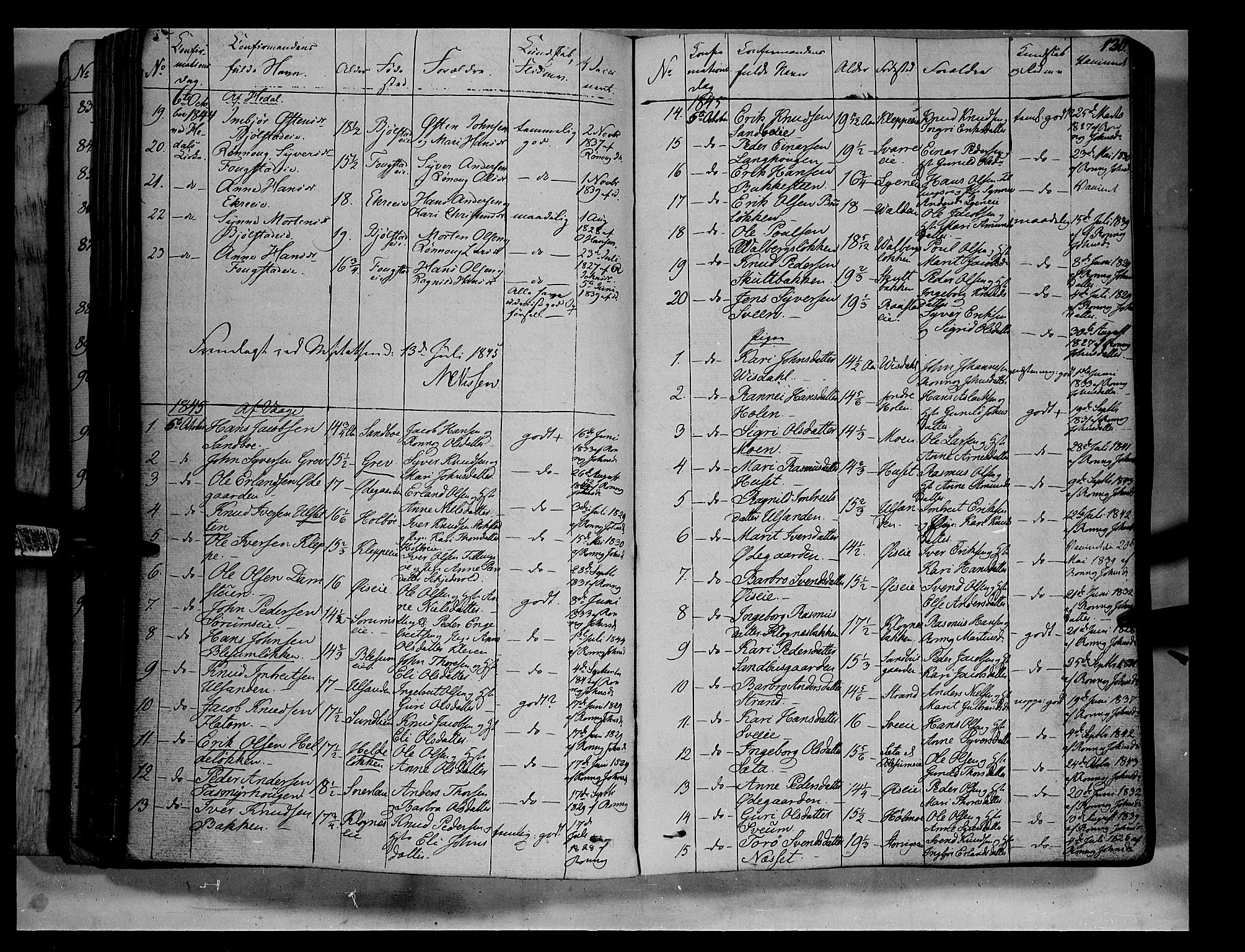 Vågå prestekontor, SAH/PREST-076/H/Ha/Haa/L0005: Parish register (official) no. 5 /1, 1842-1856, p. 130