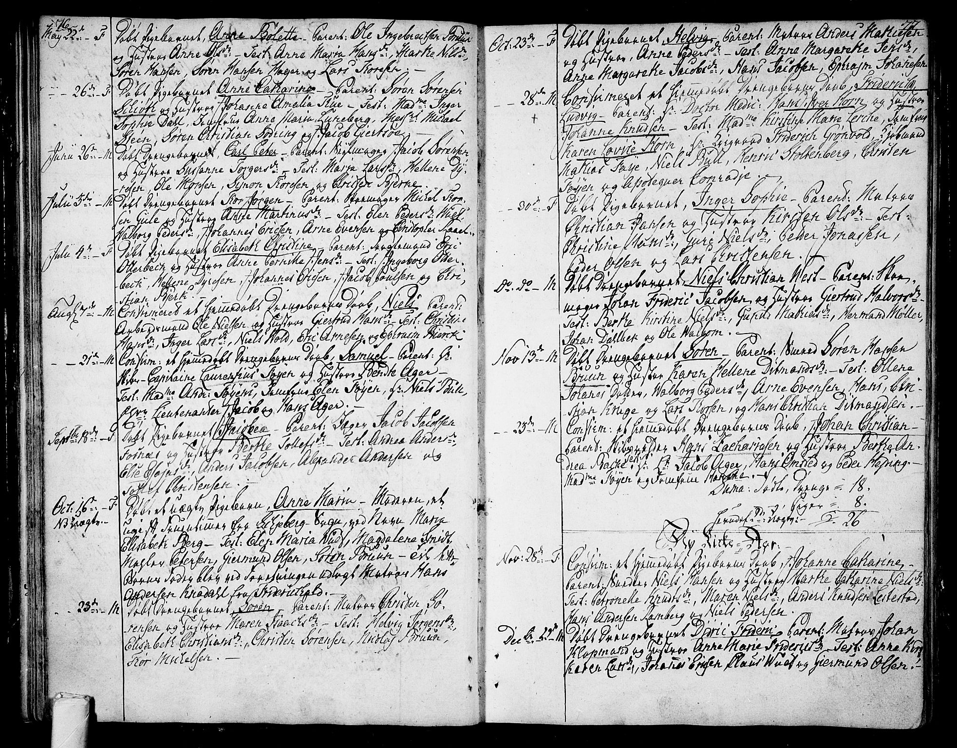 Tønsberg kirkebøker, AV/SAKO-A-330/F/Fa/L0003: Parish register (official) no. I 3, 1797-1814, p. 76-77