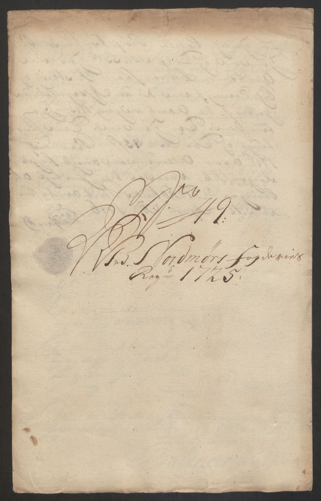 Rentekammeret inntil 1814, Reviderte regnskaper, Fogderegnskap, RA/EA-4092/R56/L3758: Fogderegnskap Nordmøre, 1725, p. 298