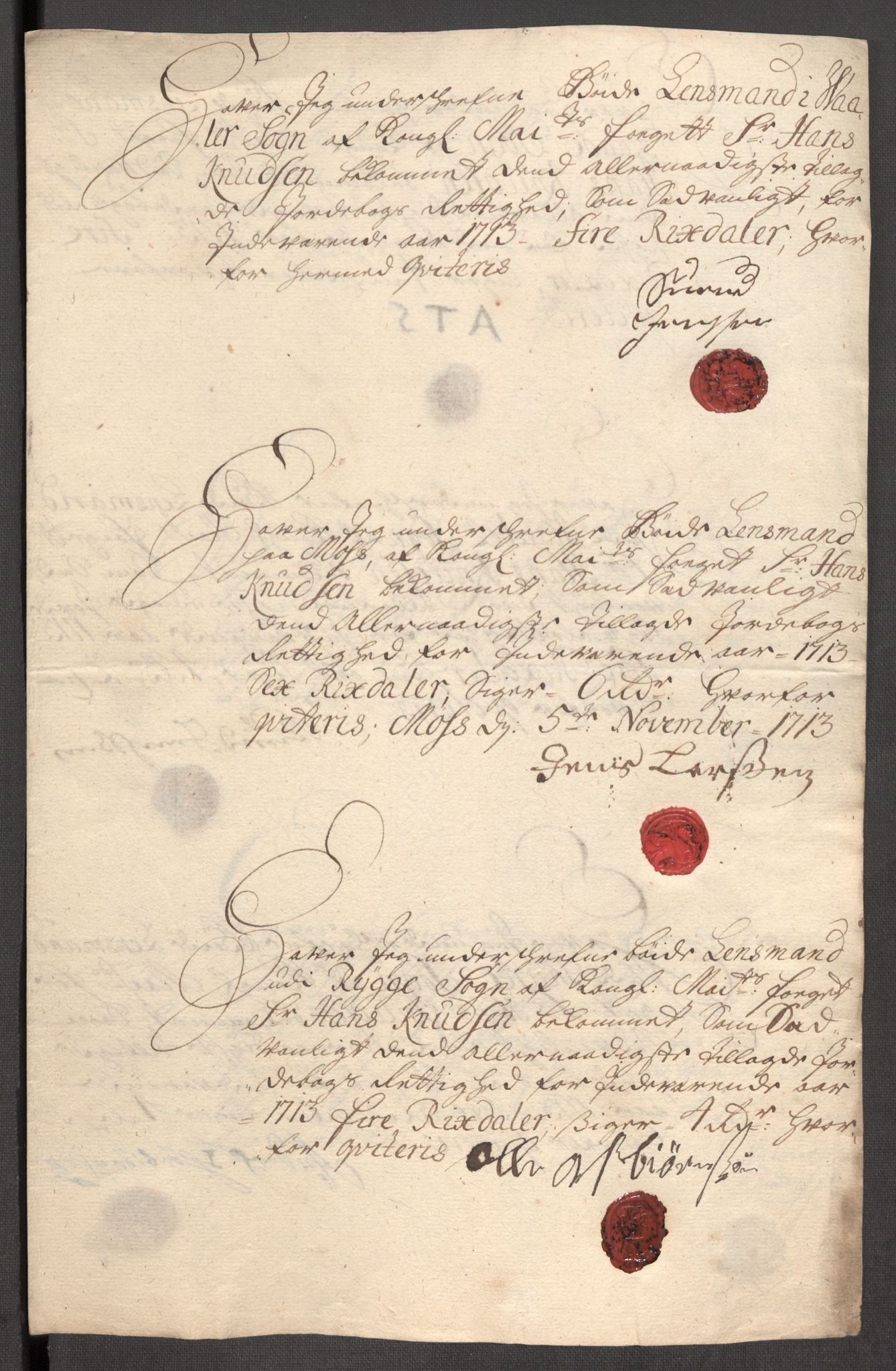 Rentekammeret inntil 1814, Reviderte regnskaper, Fogderegnskap, AV/RA-EA-4092/R04/L0138: Fogderegnskap Moss, Onsøy, Tune, Veme og Åbygge, 1713-1714, p. 285