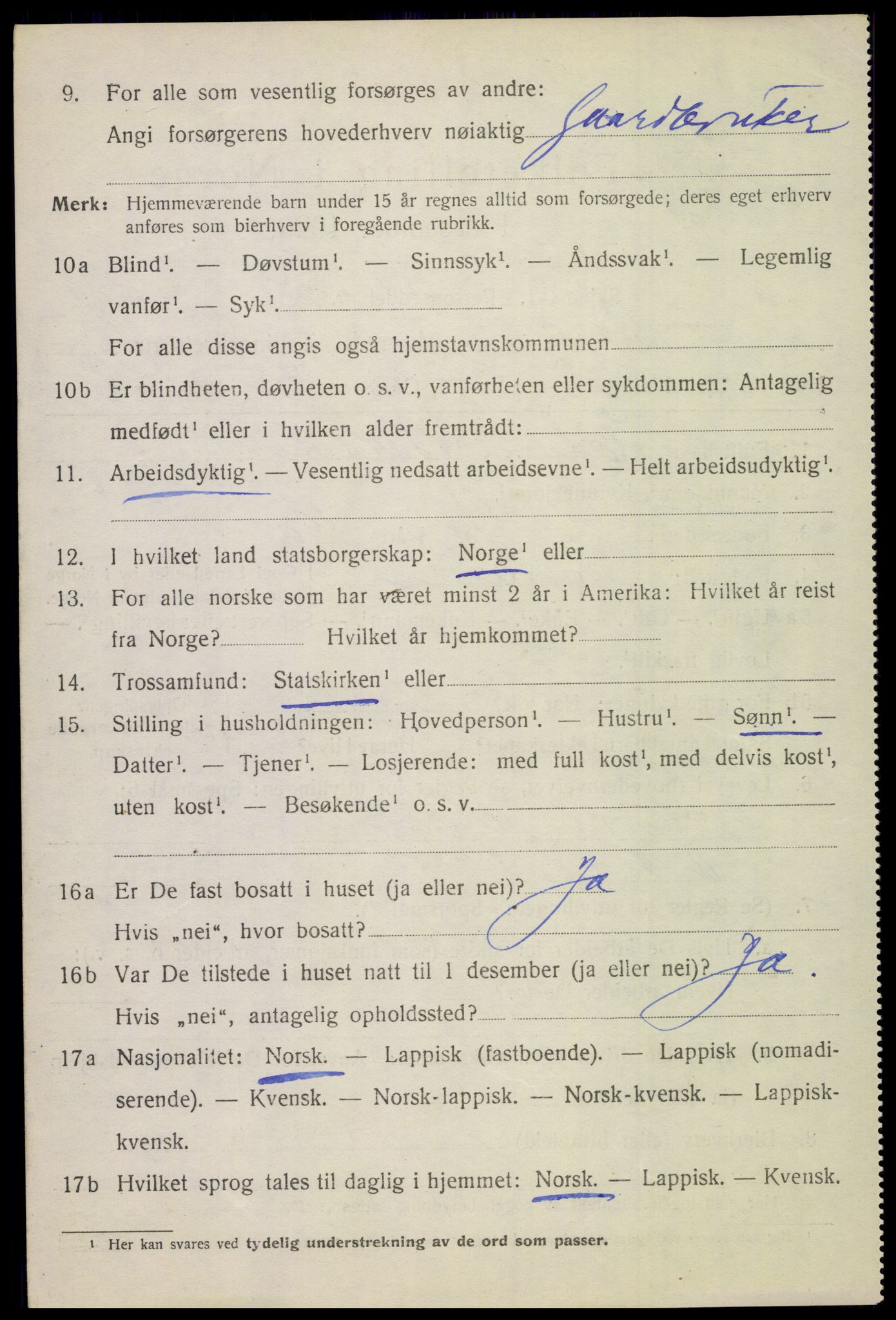 SAT, 1920 census for Beiarn, 1920, p. 2863