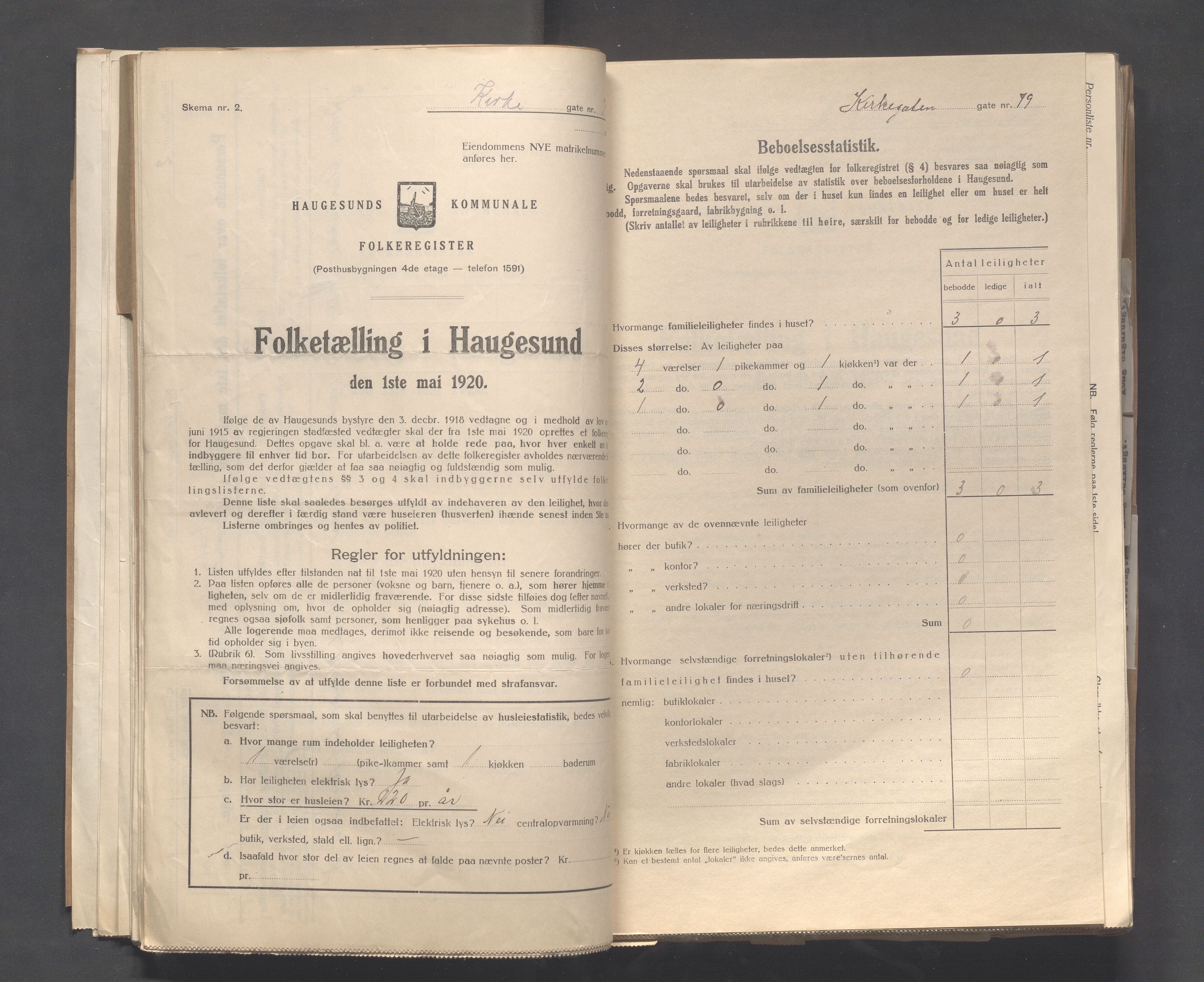 IKAR, Local census 1.5.1920 for Haugesund, 1920, p. 2501