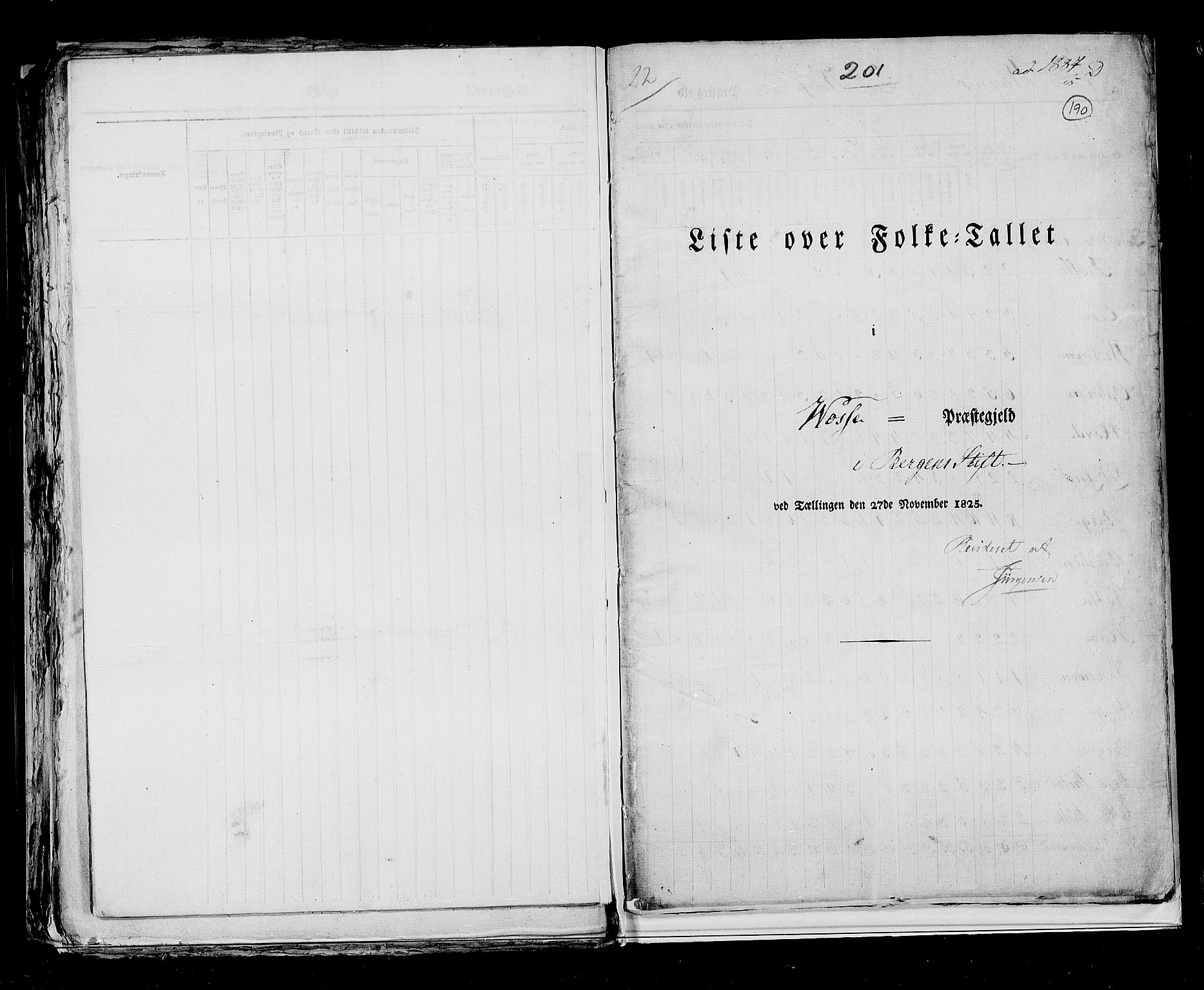 RA, Census 1825, vol. 13: Søndre Bergenhus amt, 1825, p. 190