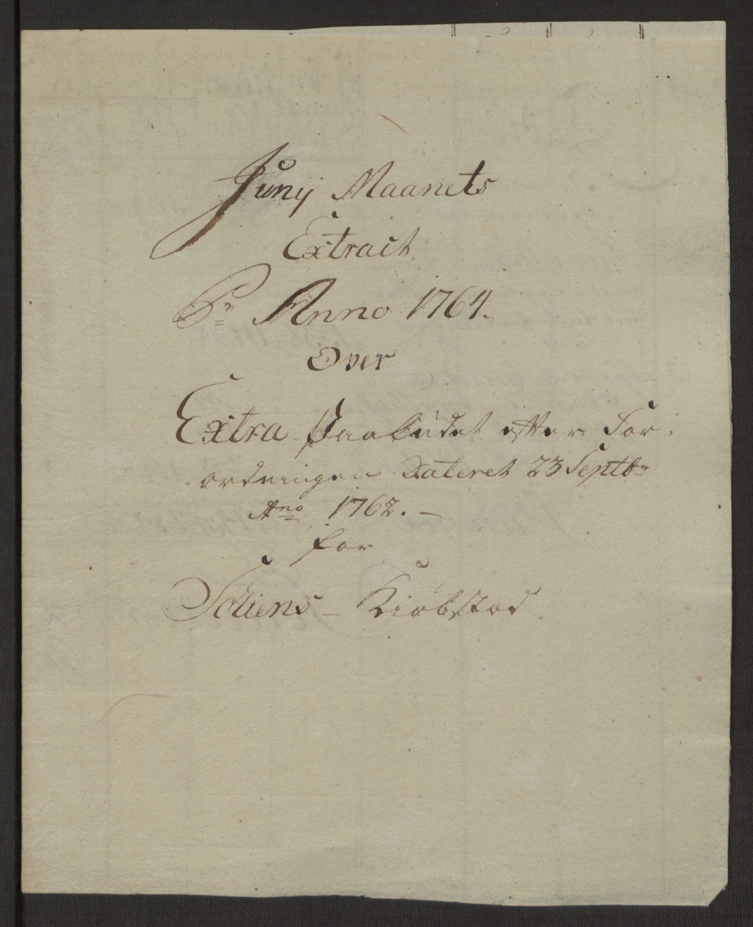 Rentekammeret inntil 1814, Reviderte regnskaper, Byregnskaper, AV/RA-EA-4066/R/Rj/L0198/0001: [J4] Kontribusjonsregnskap / Ekstraskatt, 1762-1768, p. 290