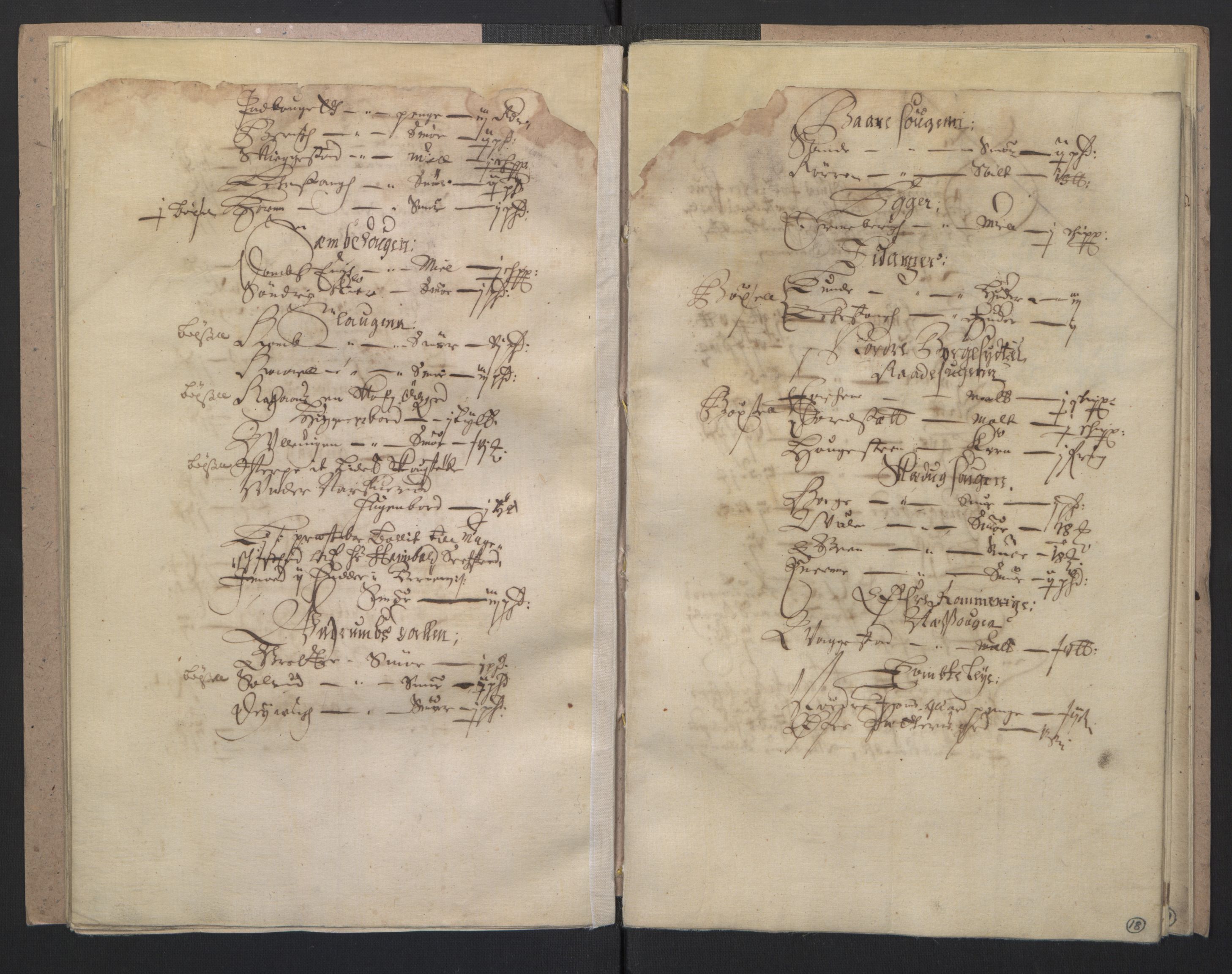 Rentekammeret inntil 1814, Realistisk ordnet avdeling, AV/RA-EA-4070/L/L0014/0002: Tønsberg lagdømme. Tønsberg len: / Jordebok over kirke- og prestebolsgods, 1661, p. 17b-18a