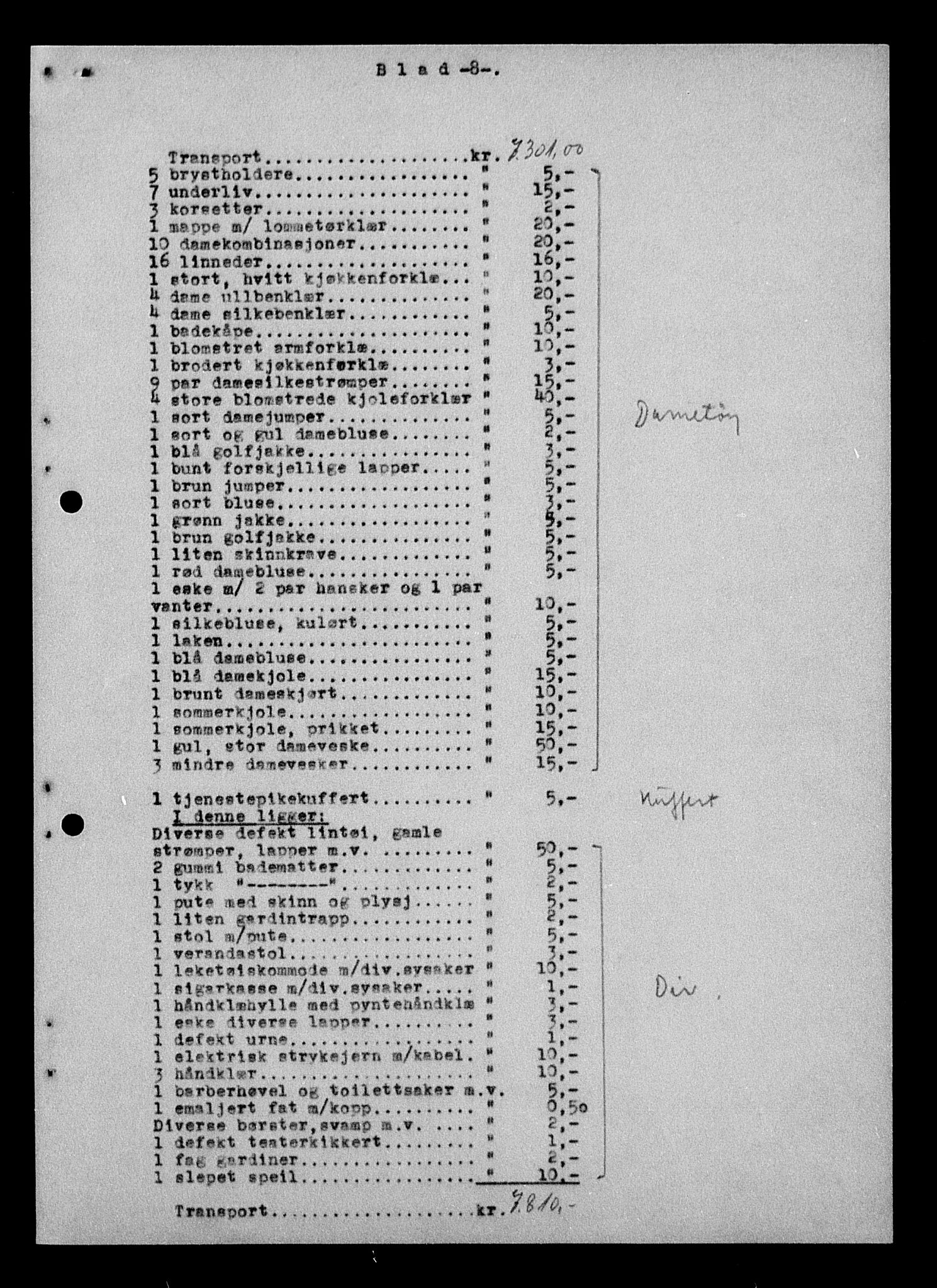 Justisdepartementet, Tilbakeføringskontoret for inndratte formuer, AV/RA-S-1564/H/Hc/Hcd/L0998: --, 1945-1947, p. 107