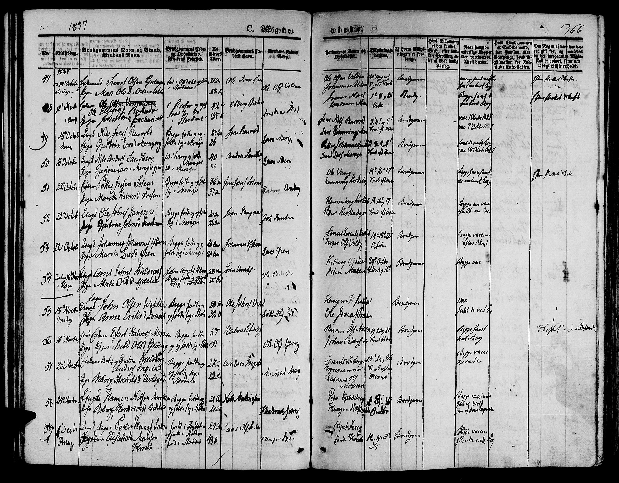 Ministerialprotokoller, klokkerbøker og fødselsregistre - Nord-Trøndelag, SAT/A-1458/709/L0072: Parish register (official) no. 709A12, 1833-1844, p. 366