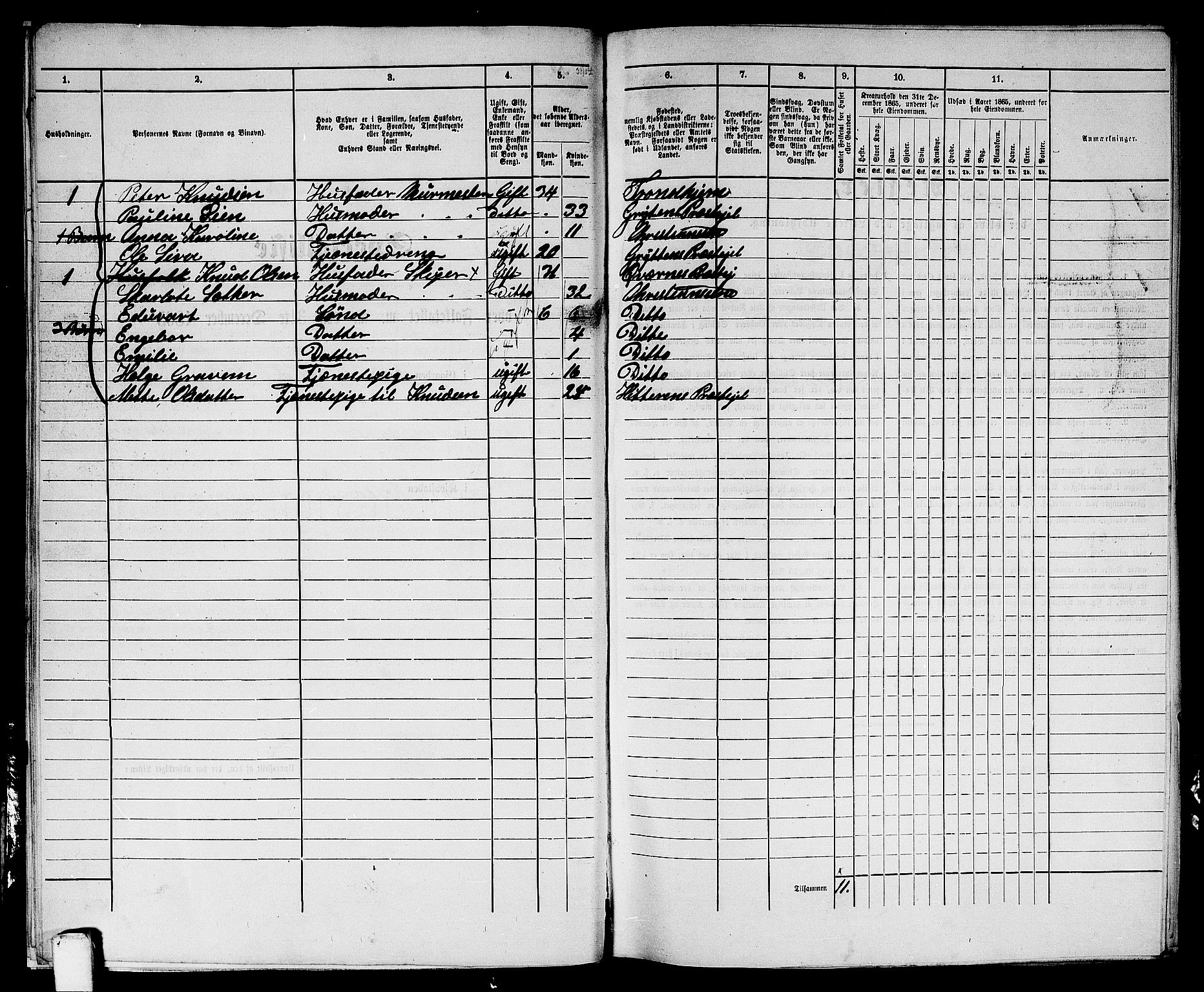 RA, 1865 census for Kristiansund/Kristiansund, 1865, p. 534