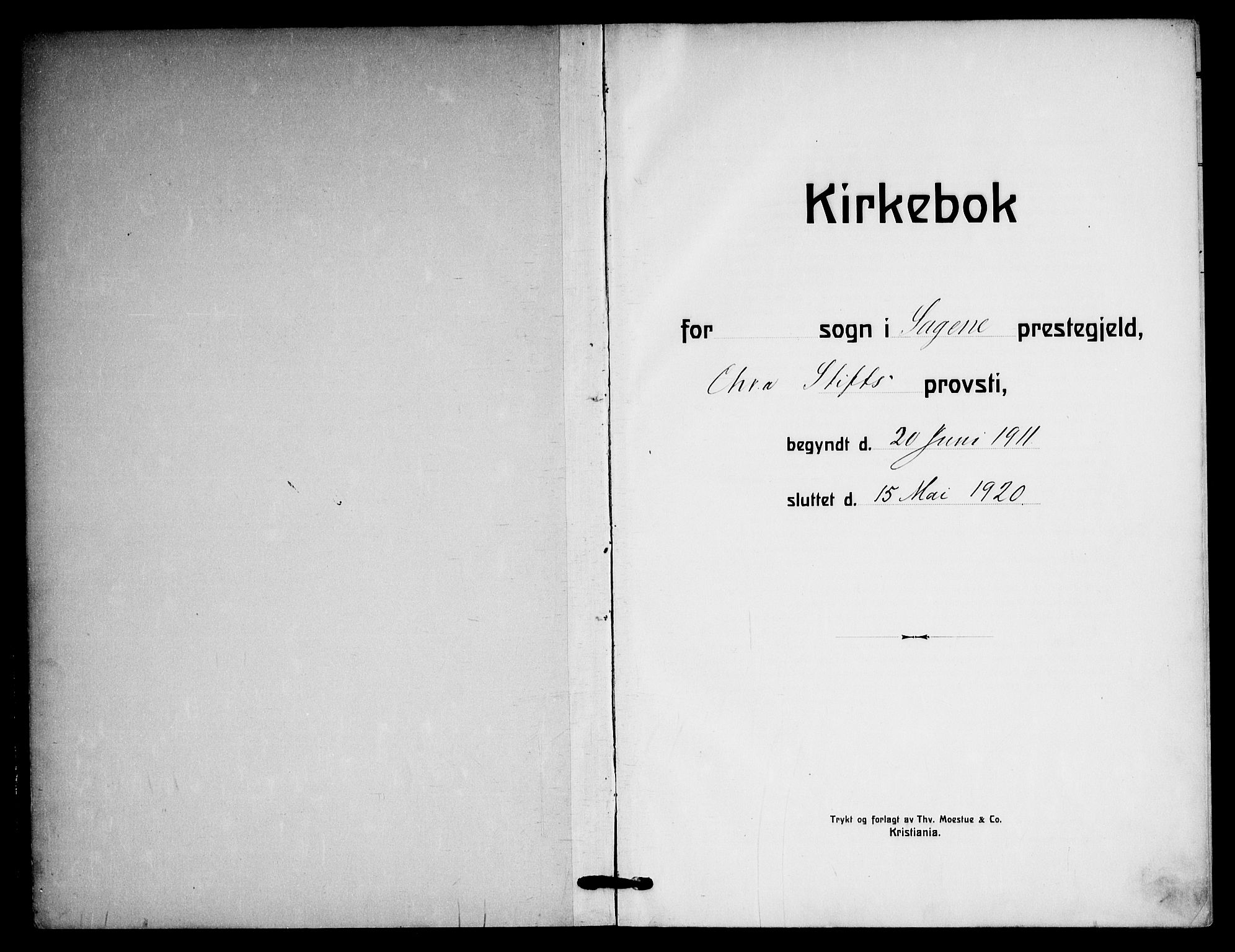 Sagene prestekontor Kirkebøker, SAO/A-10796/F/L0009: Parish register (official) no. 9, 1911-1920