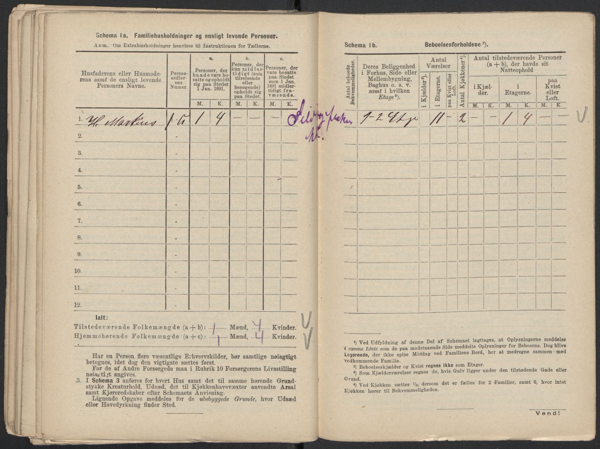 RA, 1891 Census for 1301 Bergen, 1891, p. 8439